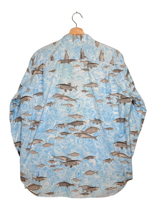 Comme Des Garcons Homme Plus 2017SS Runway Fish All-Over Print Shirt