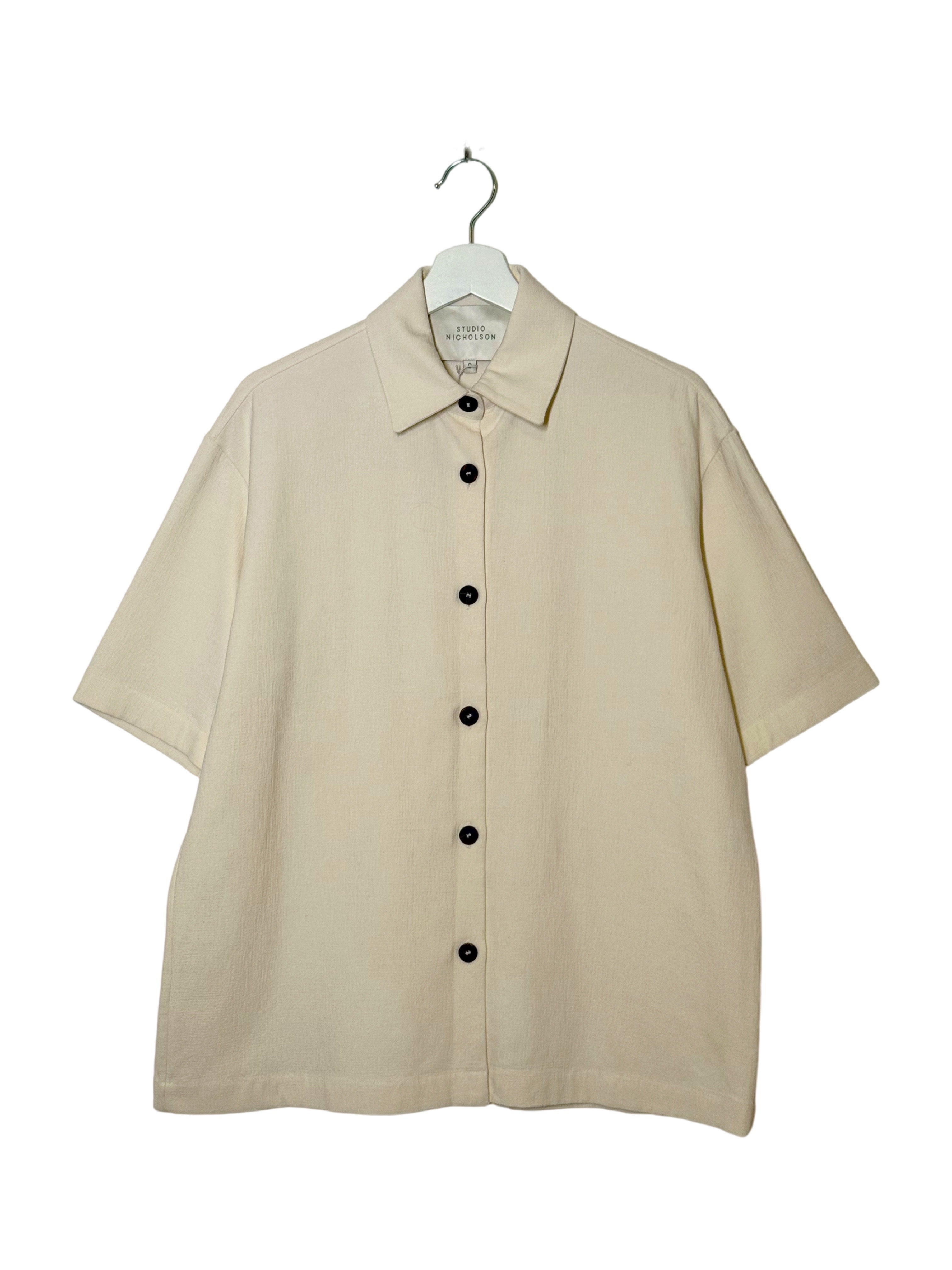 Studio Nicholson 2023SS White Piero Short Sleeve Shirt