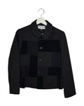 robe de chambre Comme Des Garcons 2000s Roses Patchwork Wool Jacket