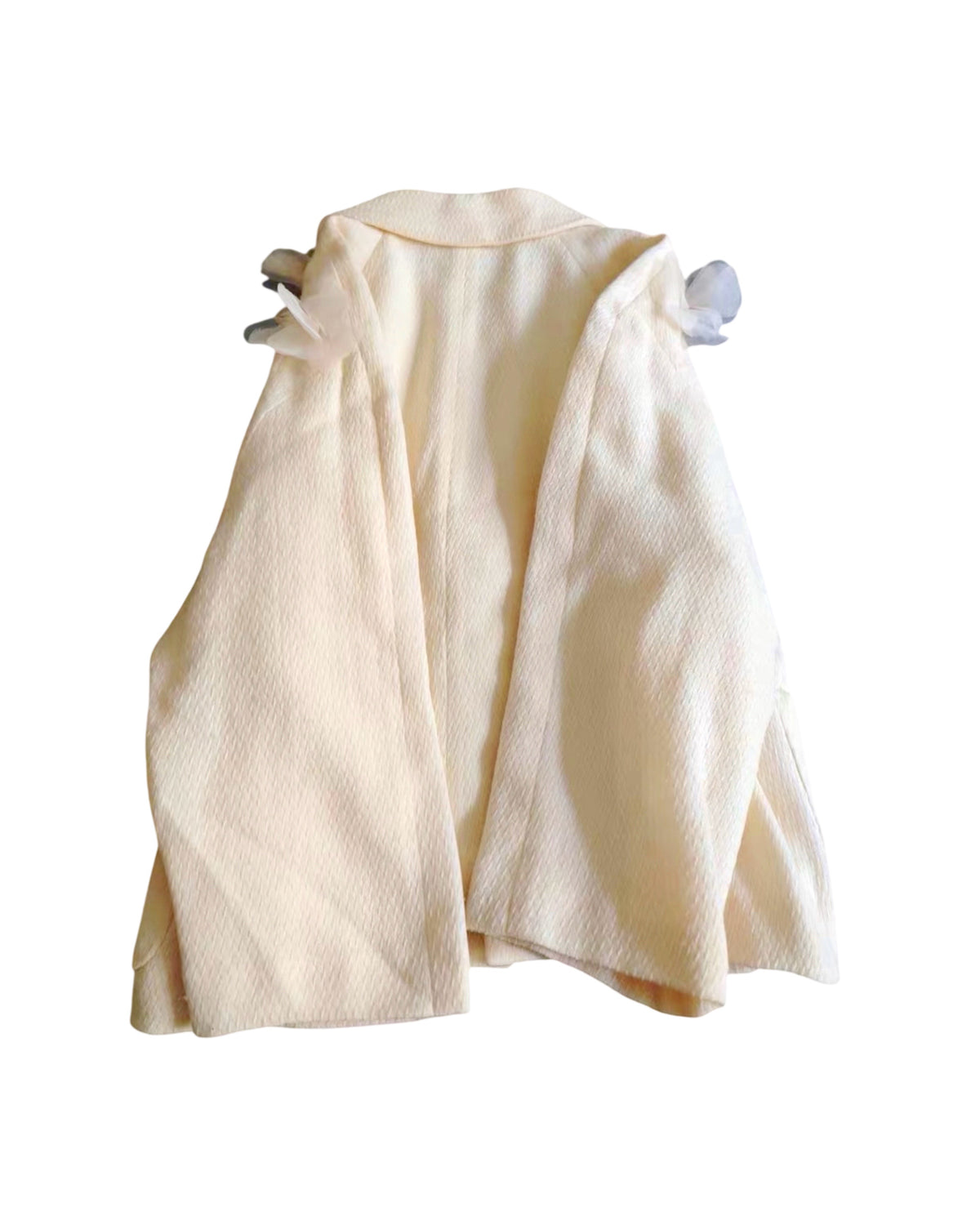 robe de chambre Comme des Garçons 2000SS Organza Petal Appliqué Wool Jacket