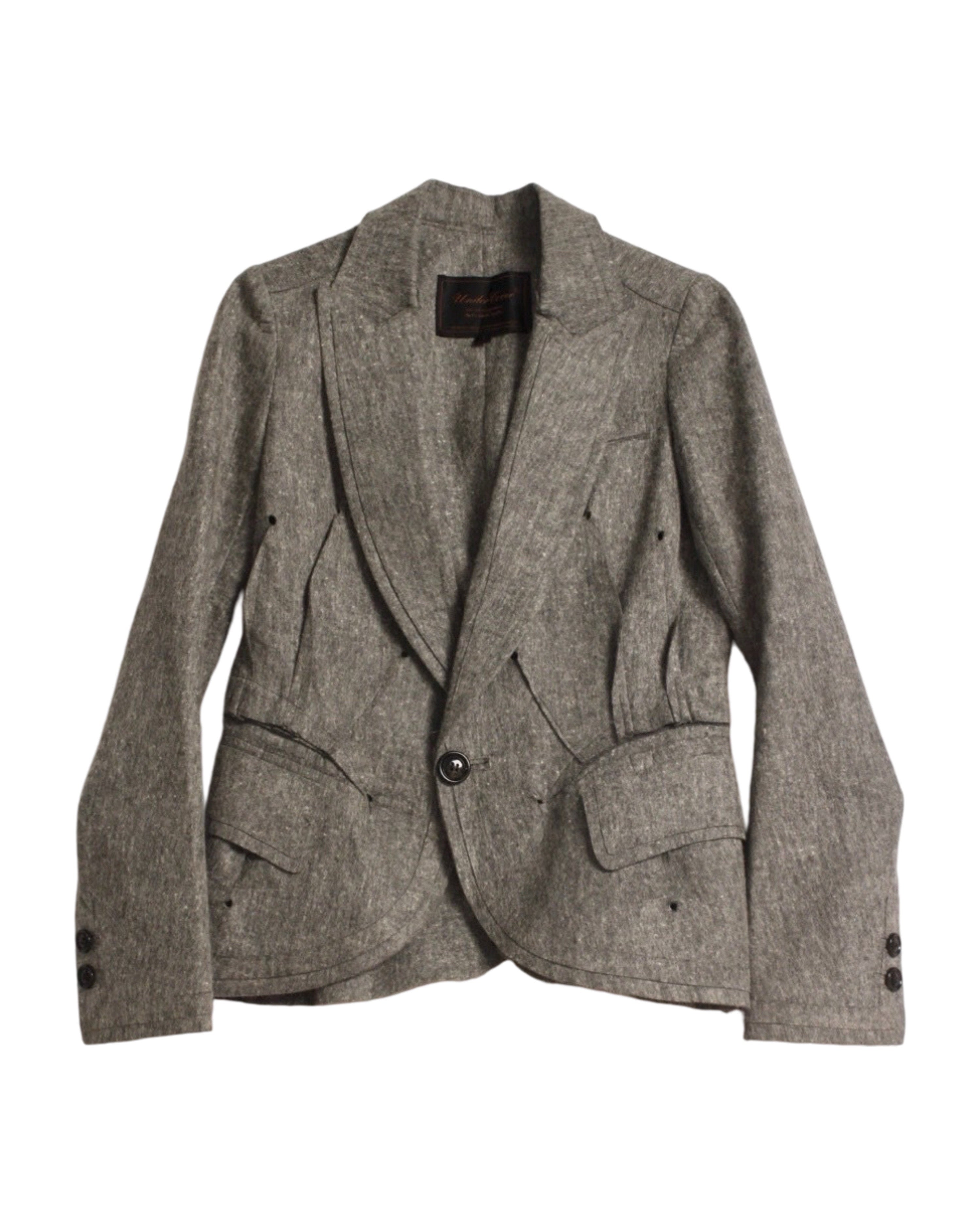 Undercover 2005AW Runway Arts and Crafts Deconstructed Wool Blend Blazer