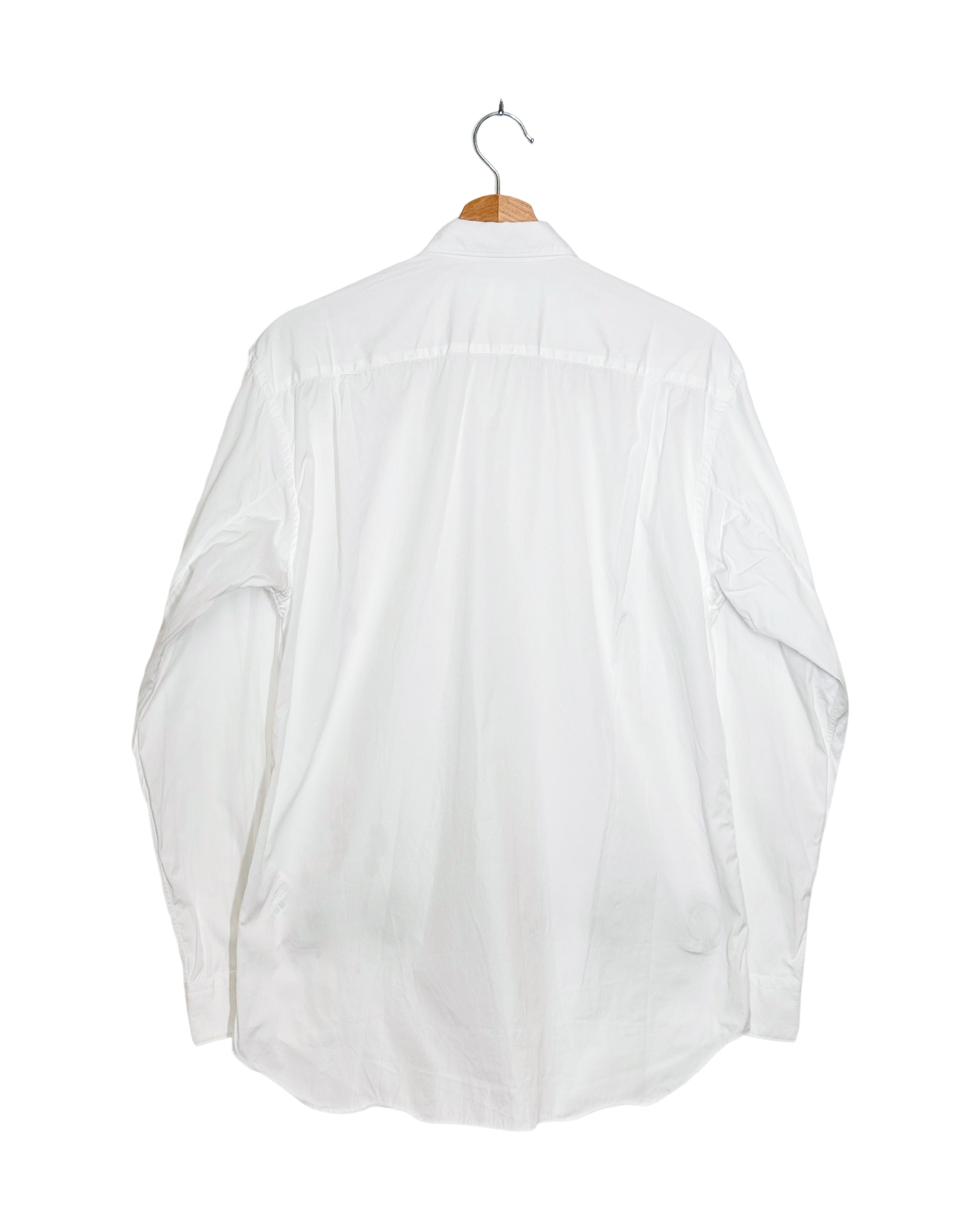 Comme des Garcons Shirt 2022AW metal ring cut-out shirt - back view on hanger
