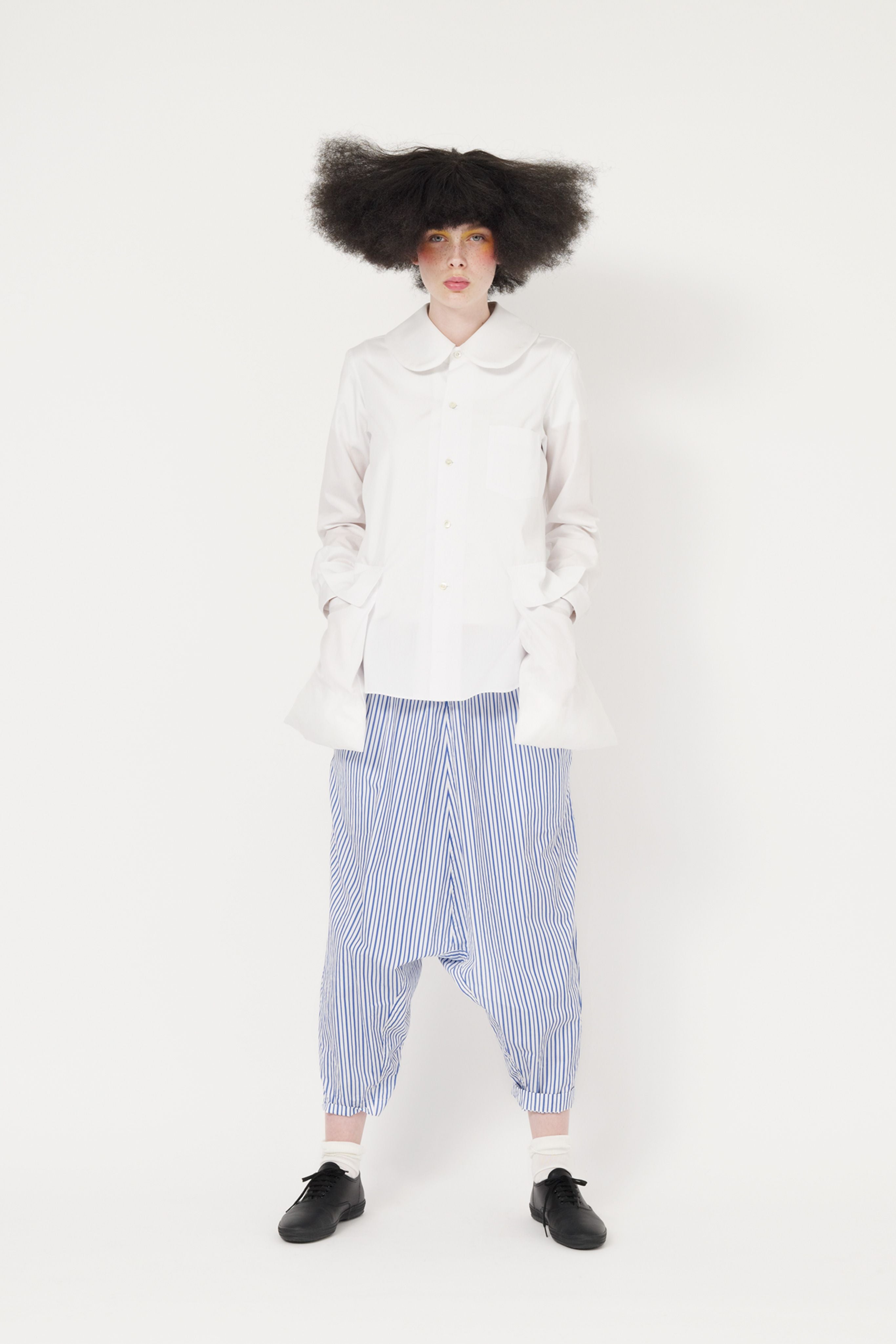Comme des Garcons Comme des Garcons 2019SS large pocket Peter Pan collar shirt - runway Look 38 reference