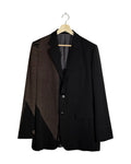 Yohji Yamamoto Pour Homme 2017SS Yuka Asakura reversible discharge print jacket - front view on hanger
