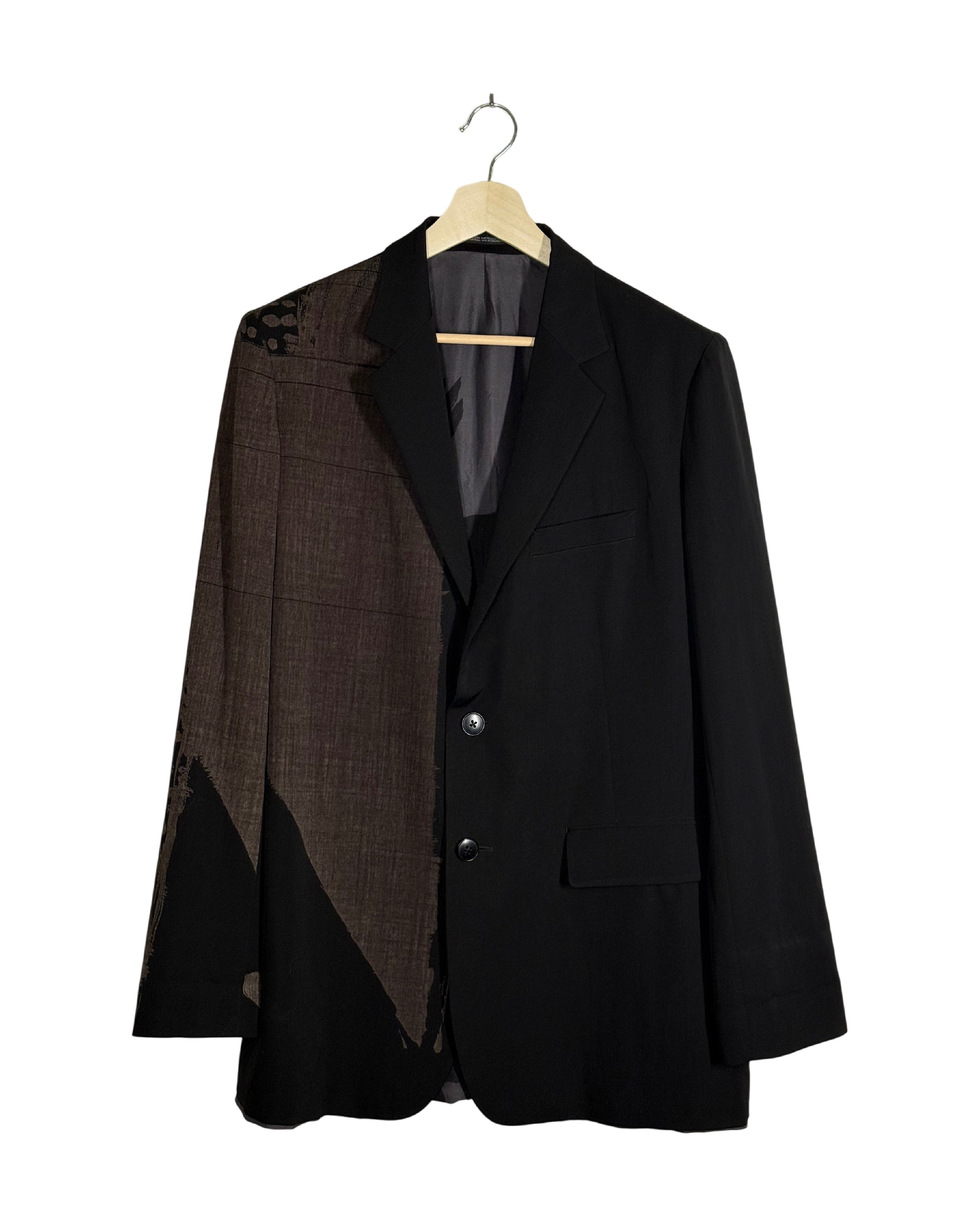 Yohji Yamamoto Pour Homme 2017SS Runway Yuka Asakura Twins Reversible Discharge Print Jacket