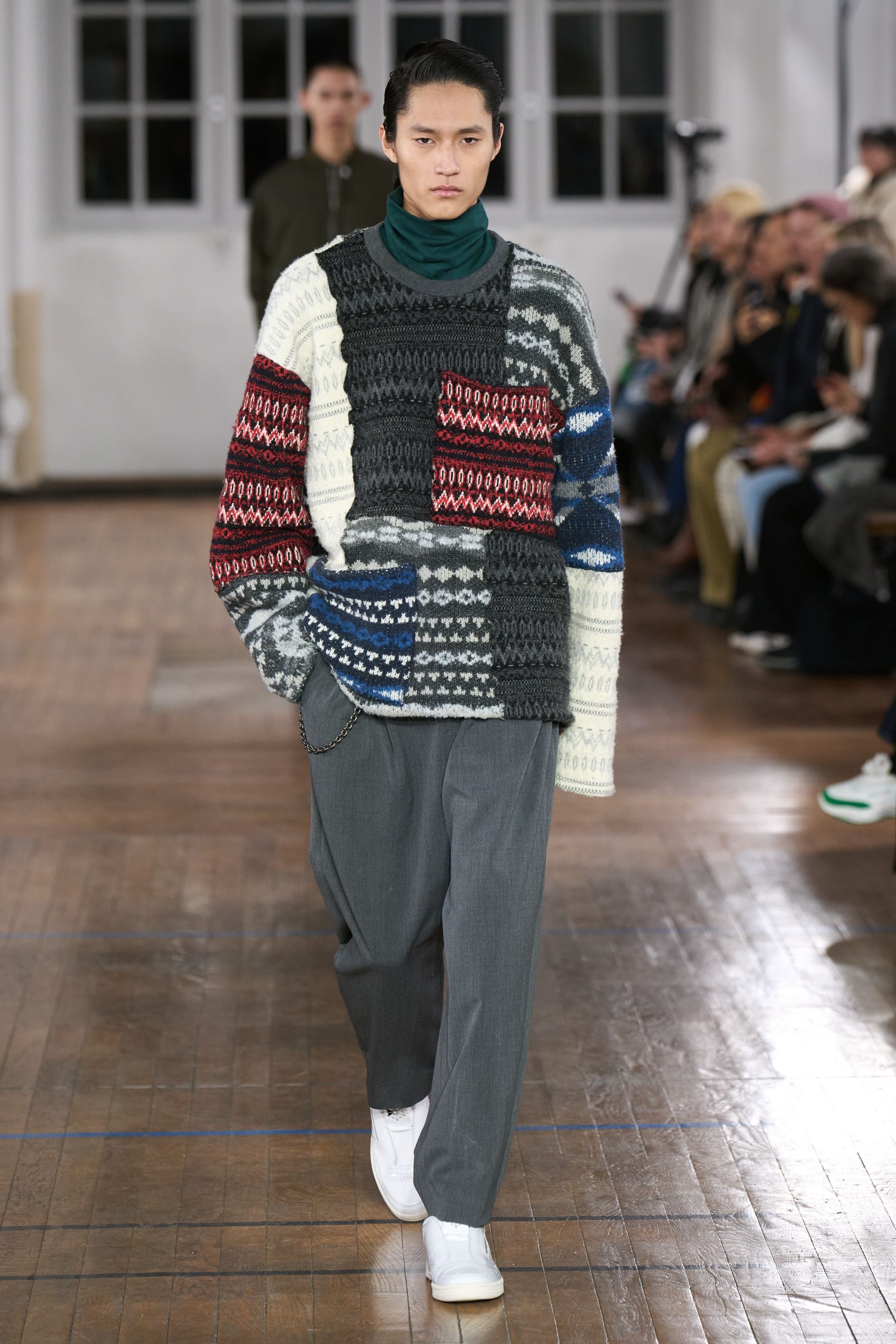 White Mountaineering 2024AW Runway Patchwork Pullover Knit