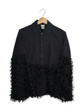 Noir Kei Ninomiya 2017AW Floral Mesh Over Shirt With Peter Pan Collar