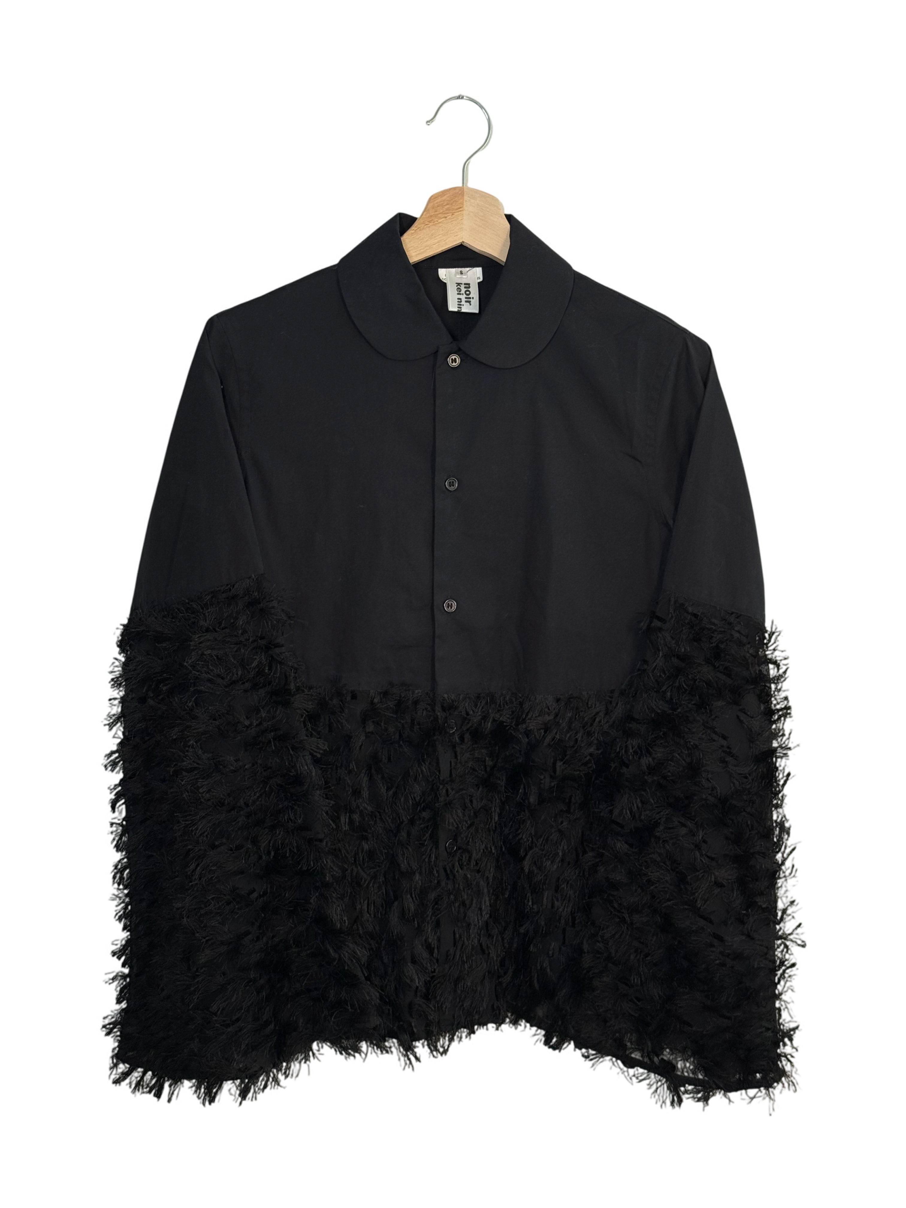 Noir Kei Ninomiya 2017AW Floral Mesh Over Shirt With Peter Pan Collar