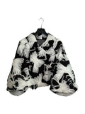 Comme Des Garcons 2022SS Runway Two Dimensional 2D Bow-ties Floral Mesh Jacket