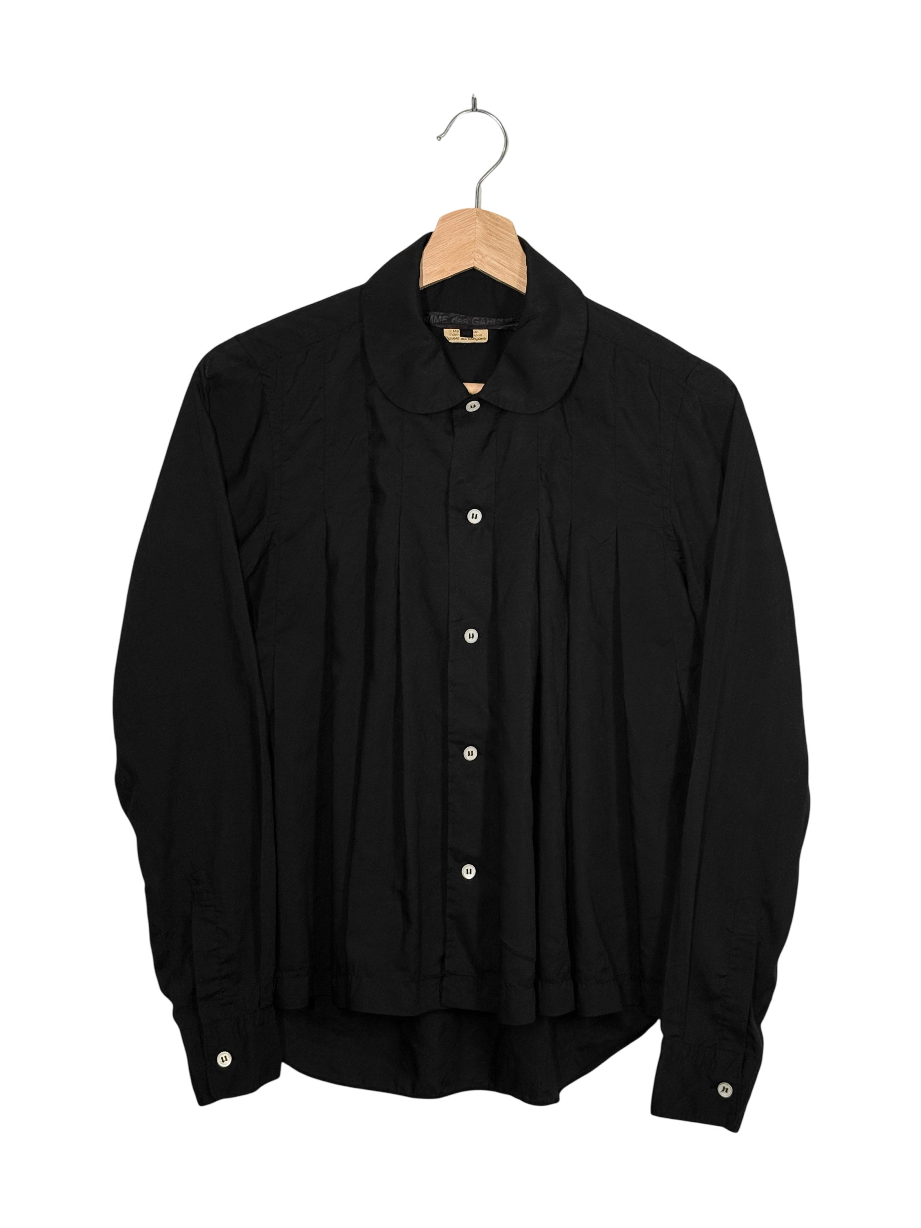 Comme des Garcons 2017SS Peter Pan Collar Pleated Button Up Shirt