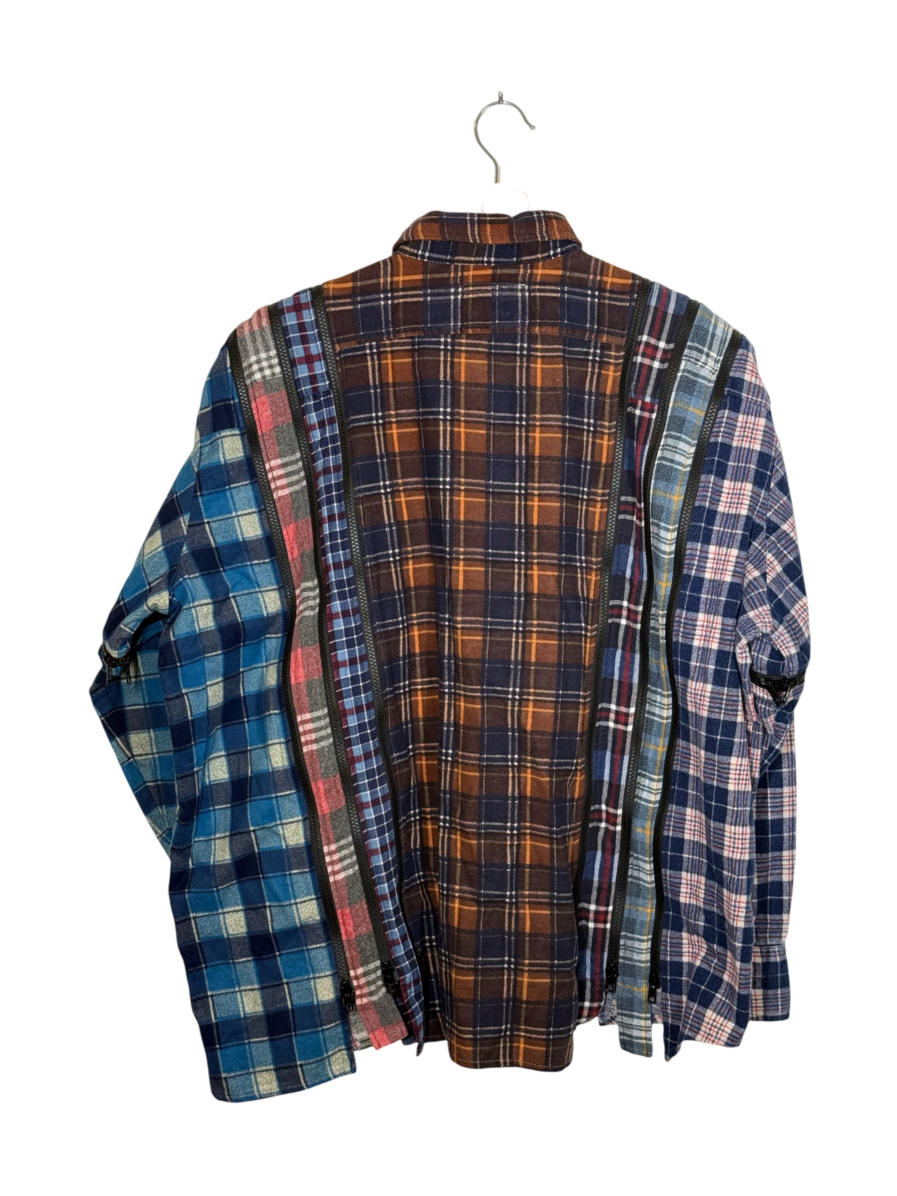Rebuild by Needles 2025SS 7 Cuts Zipped Detachable Patchwork Shirt