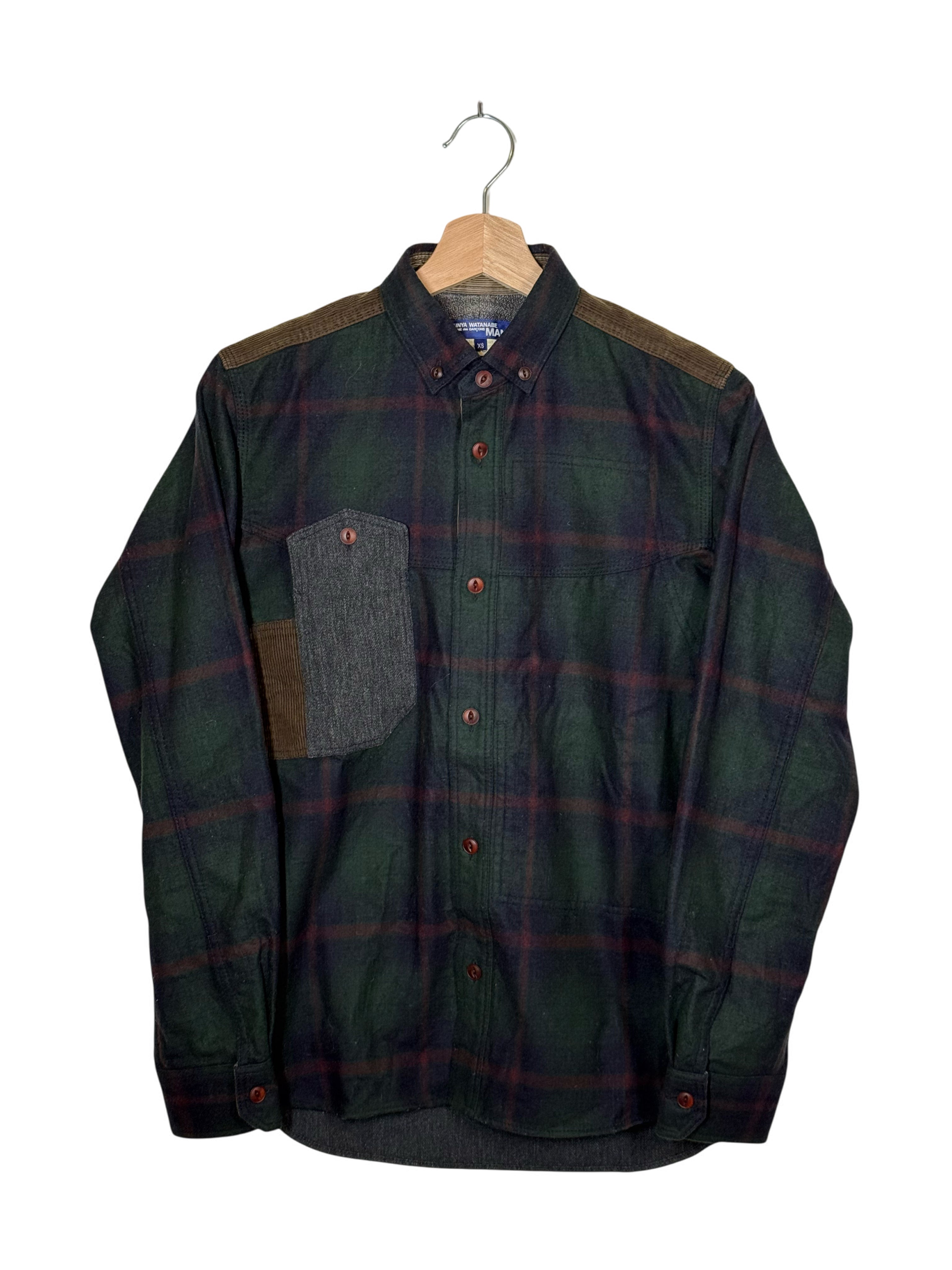 Junya Watanabe MAN 2012AW Runway Wool Patchwork Work Shirt