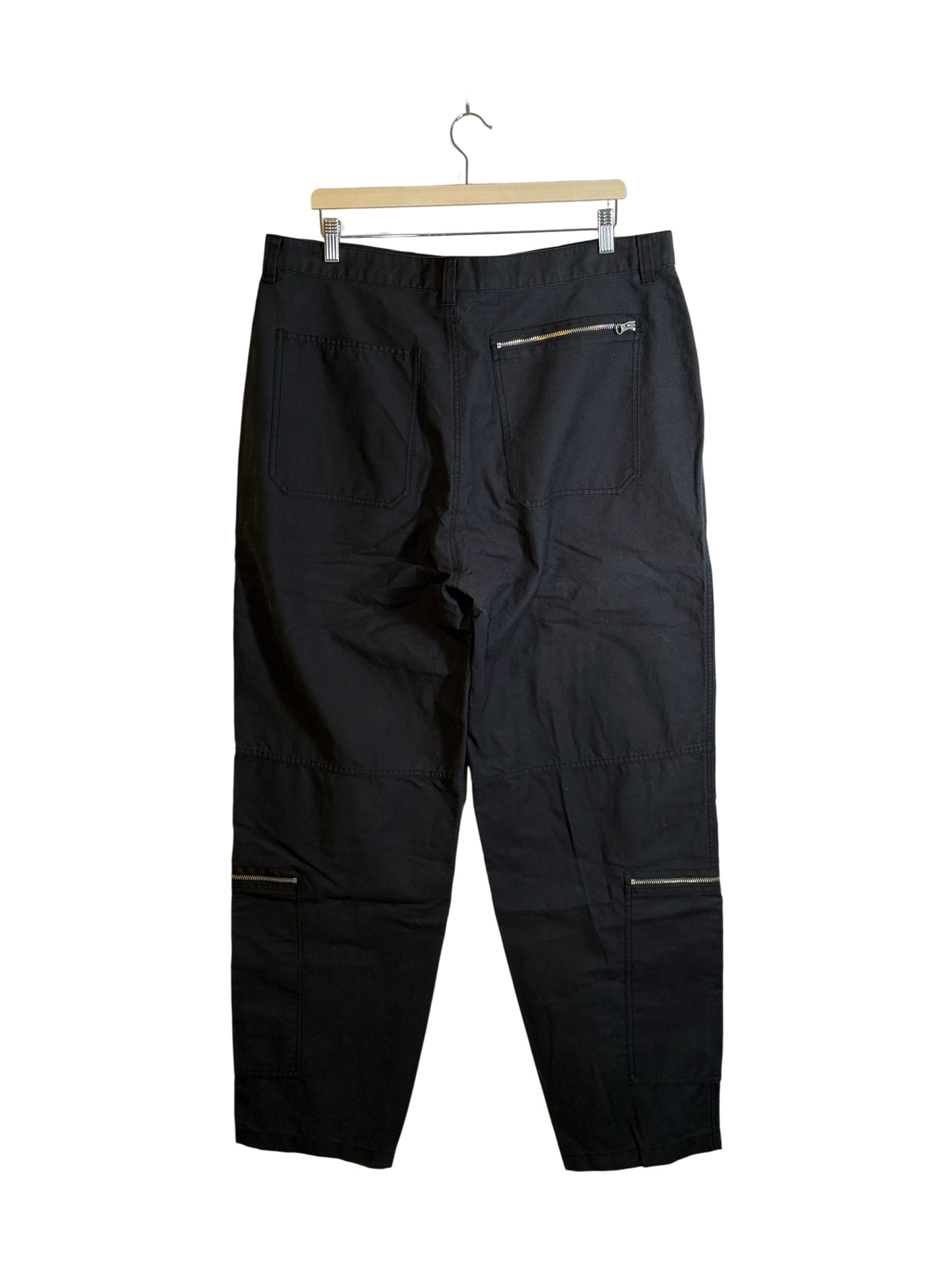 Stussy 2024SS Black Flight Pants Nyco Pigment Dyed with Zipper Details