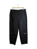 Stussy 2024SS Black Flight Pants Nyco Pigment Dyed with Zipper Details