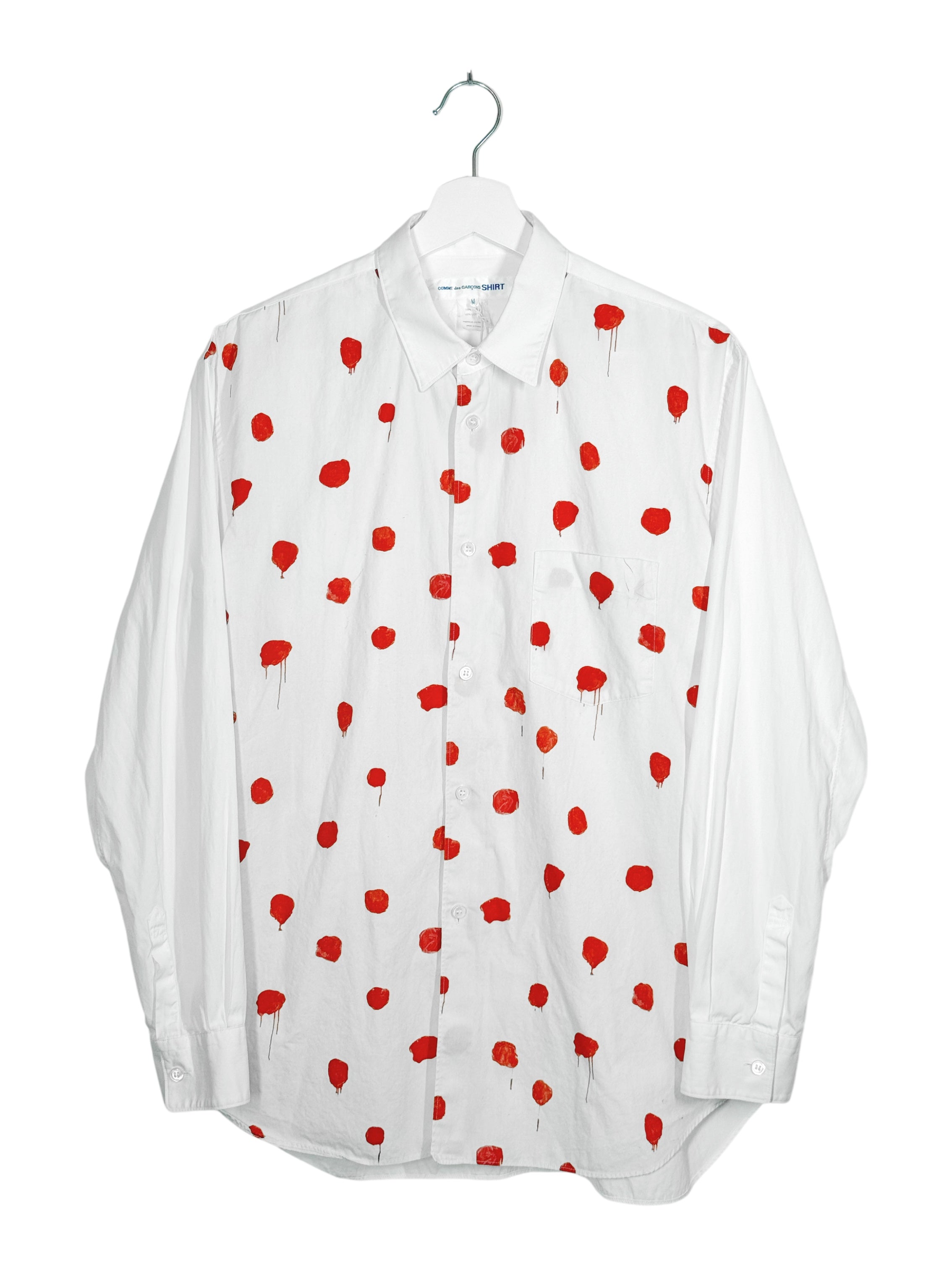 Comme Des Garcons Shirt 2018SS Runway Mary Heilmann Collab Bloodstains Shirt