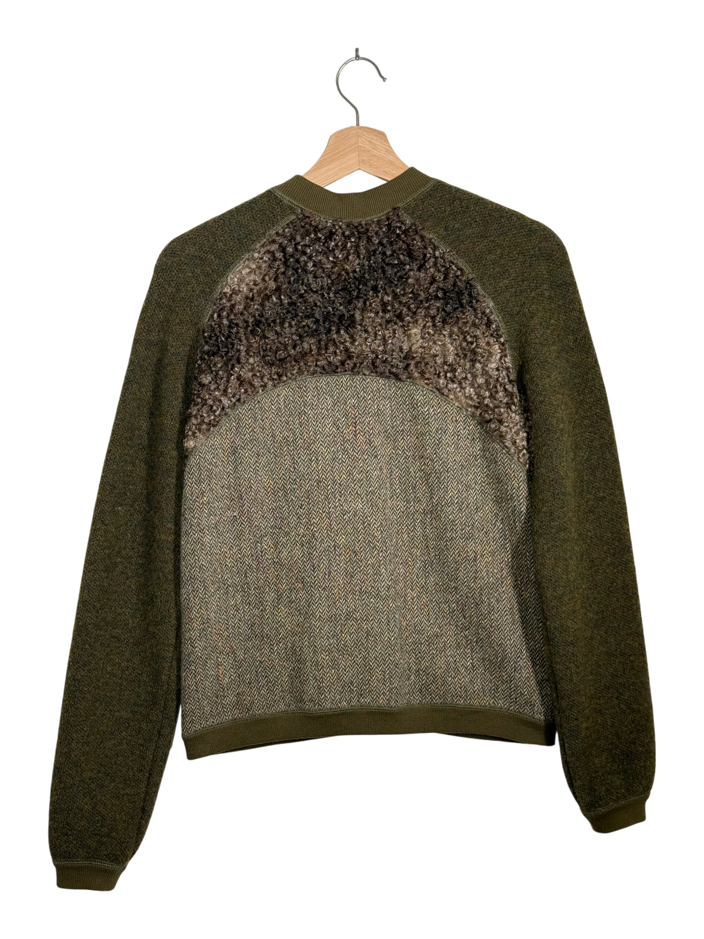 Vivienne Tam Petal Embellished Color-Block Wool Jacket