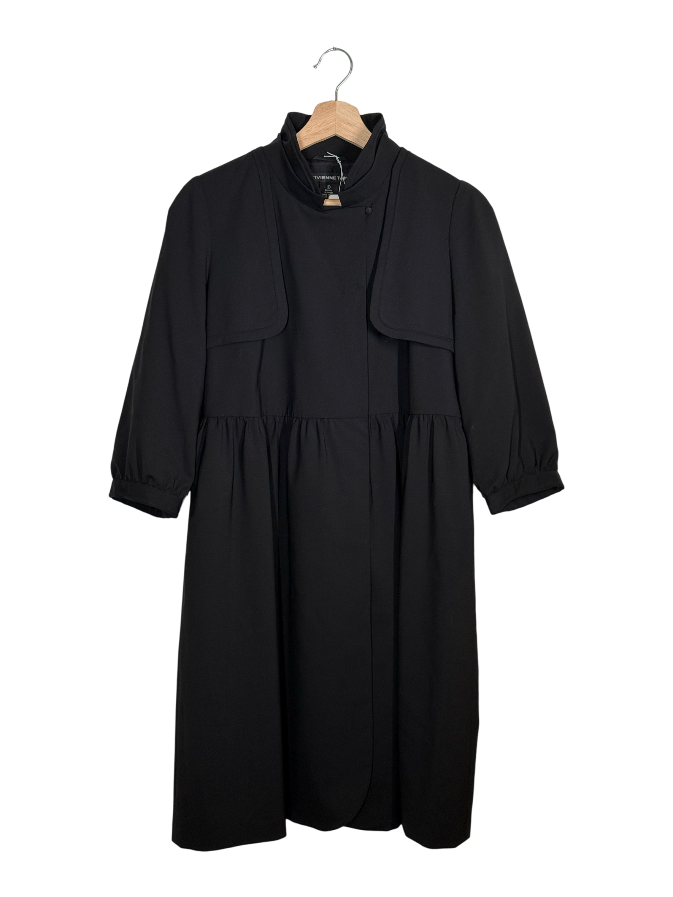 Vivienne Tam Black Label Mandarin Collar Coat Dress