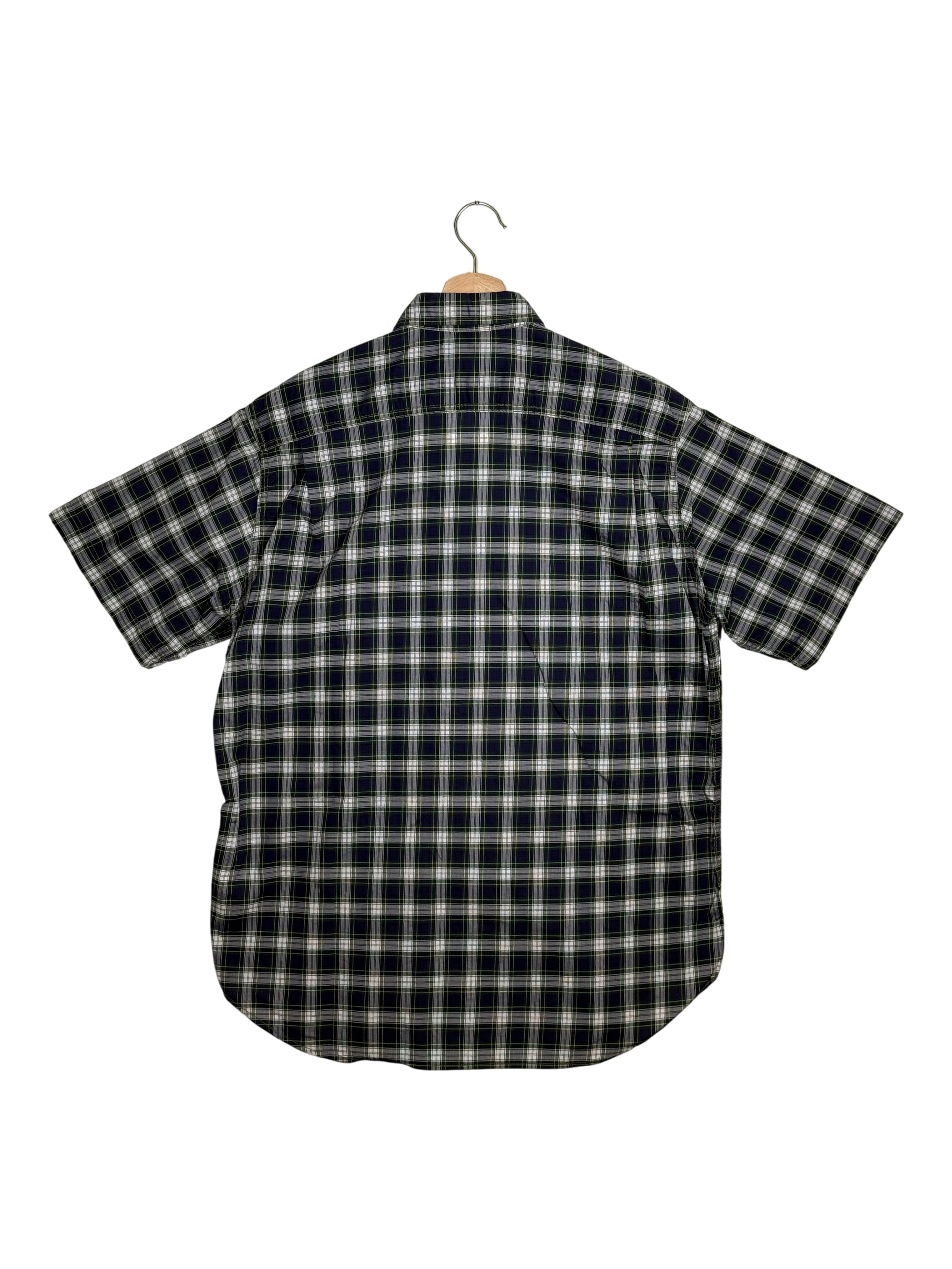 Comme des Garcons Homme 2020SS Runway Camouflage Patchwork Plaid Short Sleeve Shirt