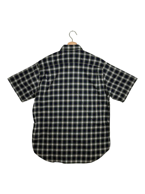 Comme des Garcons Homme 2020SS Runway Camouflage Patchwork Plaid Short Sleeve Shirt