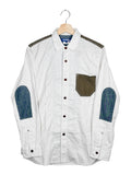 Junya Watanabe MAN 2014SS Plaid Panel Check Shirt with Denim Shoulder Patch