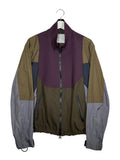 Sacai 2025SS Runway Color-Block Patchwork Oversized Windbreaker