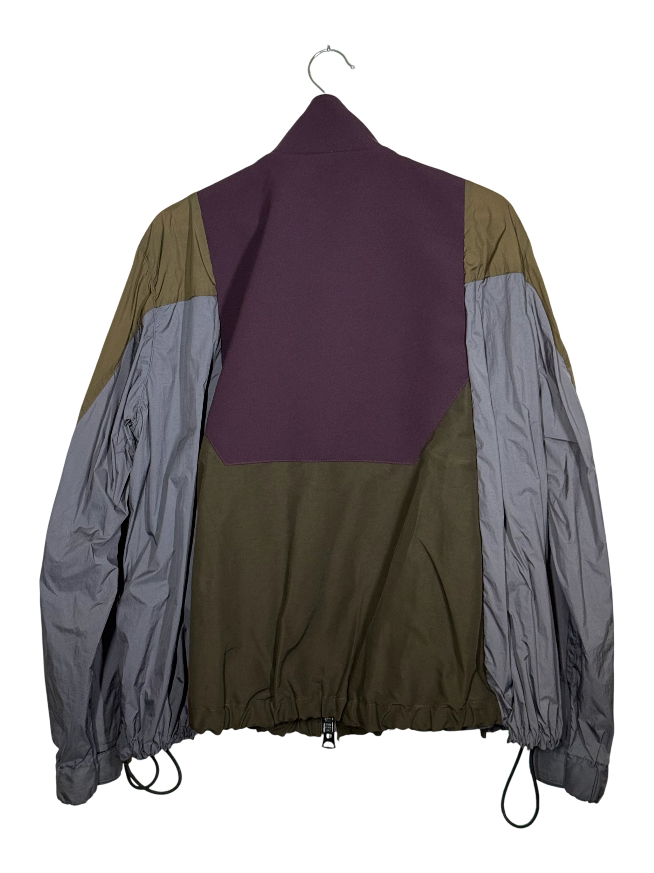 Sacai 2025SS Runway Color-Block Patchwork Oversized Windbreaker