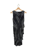 Vivienne Tam Purple Label Silver-Gray Crinkle Dress