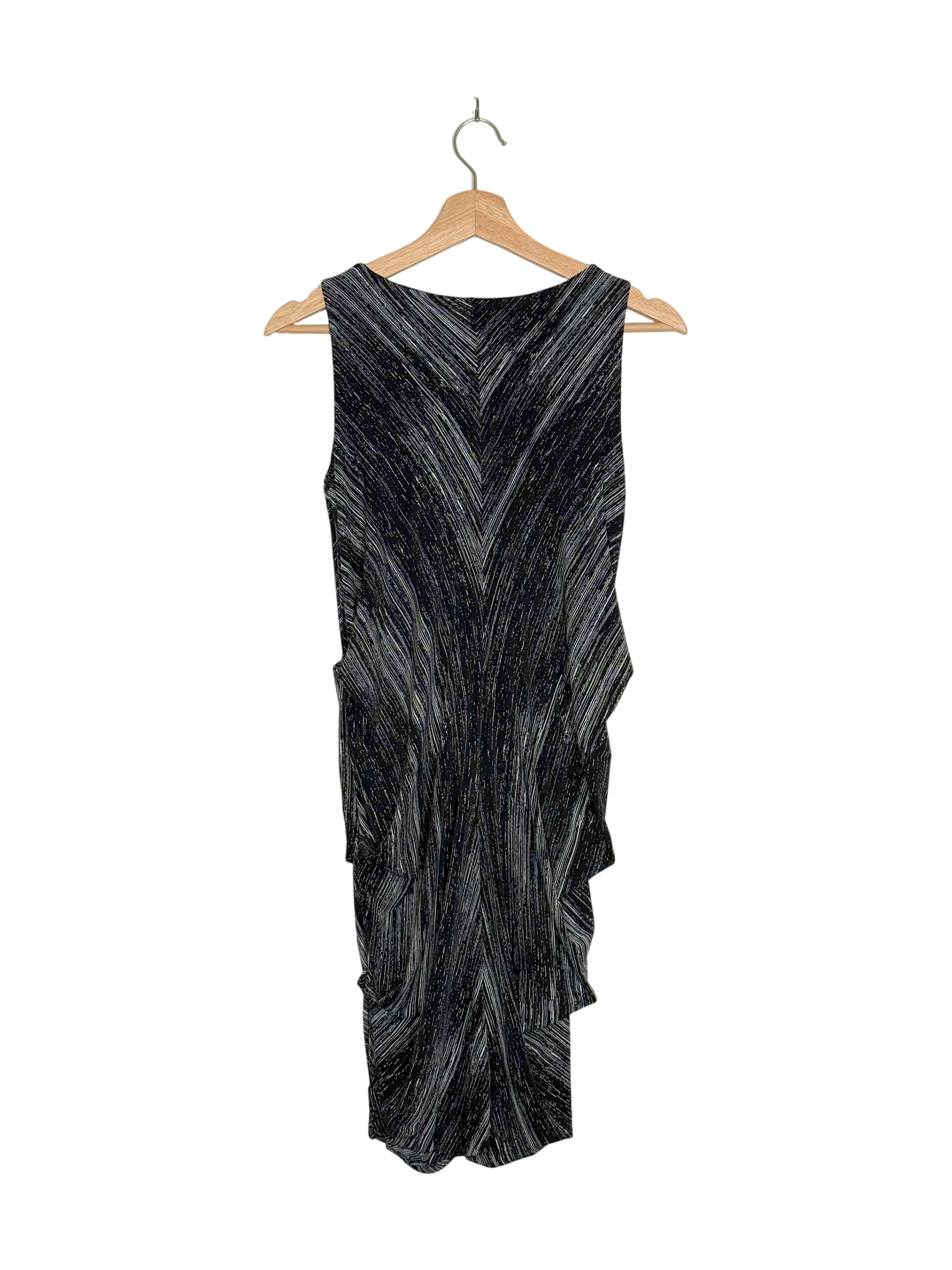 Vivienne Tam Purple Label Silver-Gray Crinkle Dress