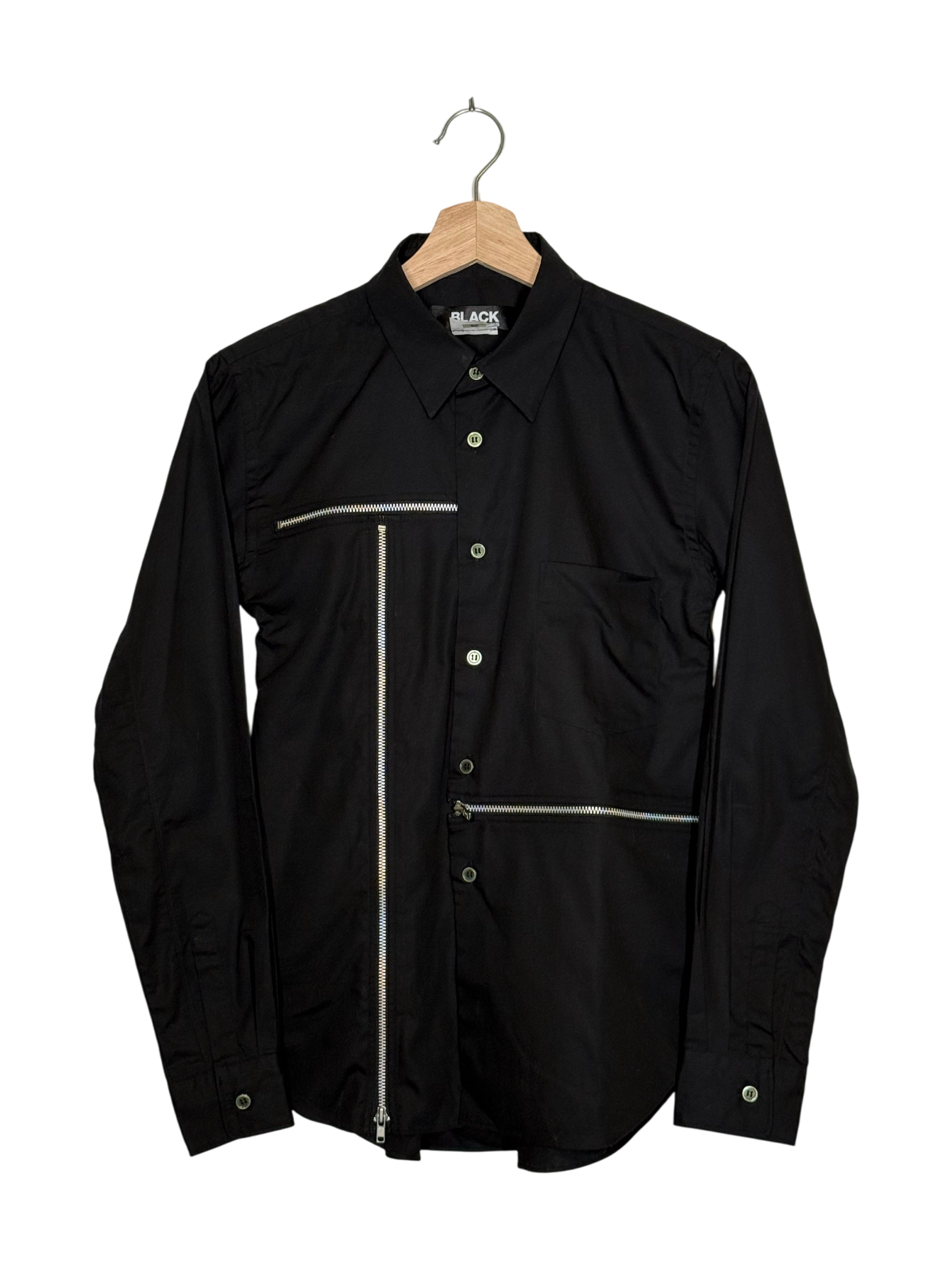 Black Comme Des Garcons 2019AW Triple Zip Deconstructed Shirt