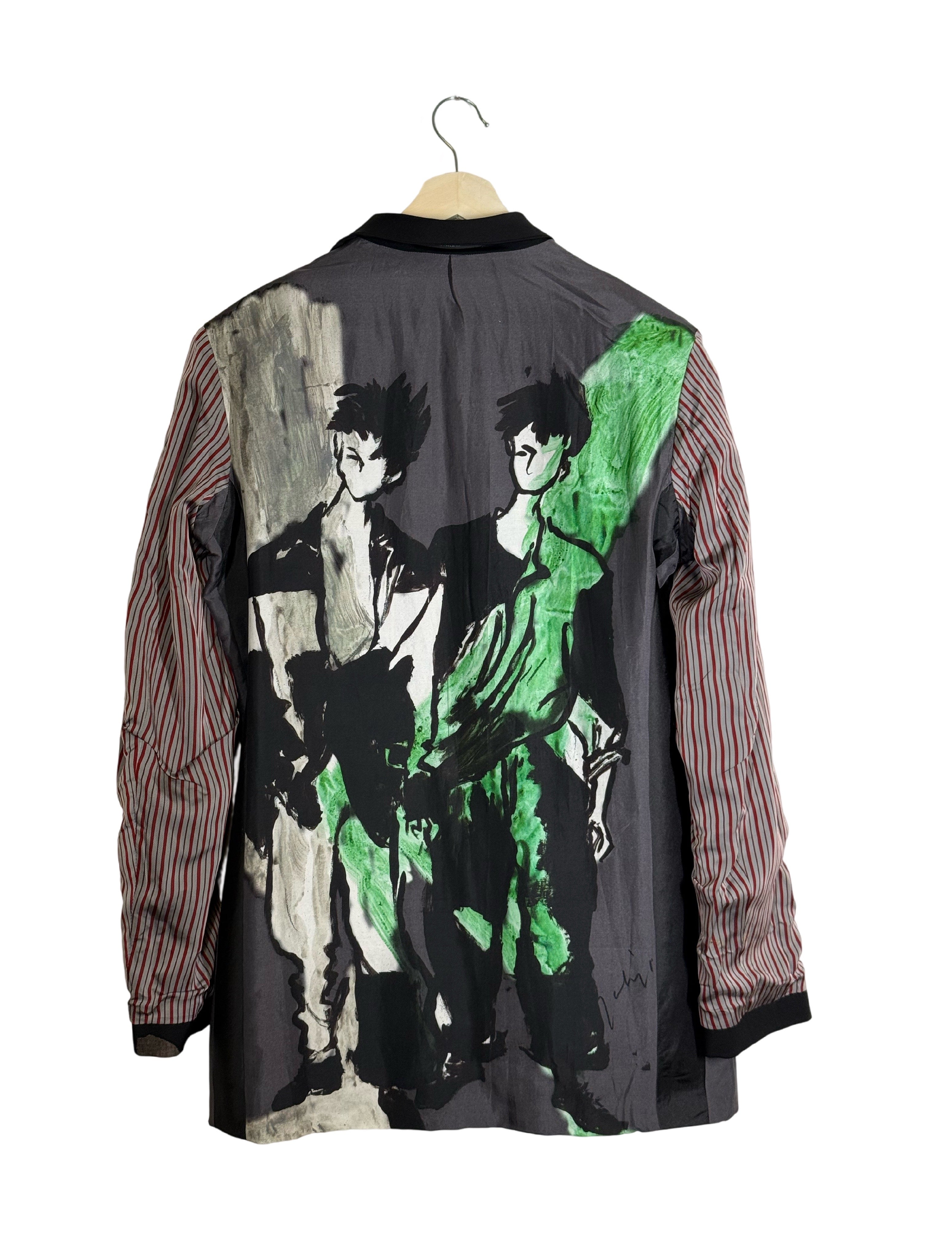 Yohji Yamamoto Pour Homme SS2017 Runway Yuka Asakura Reversible Discharge Print Jacket