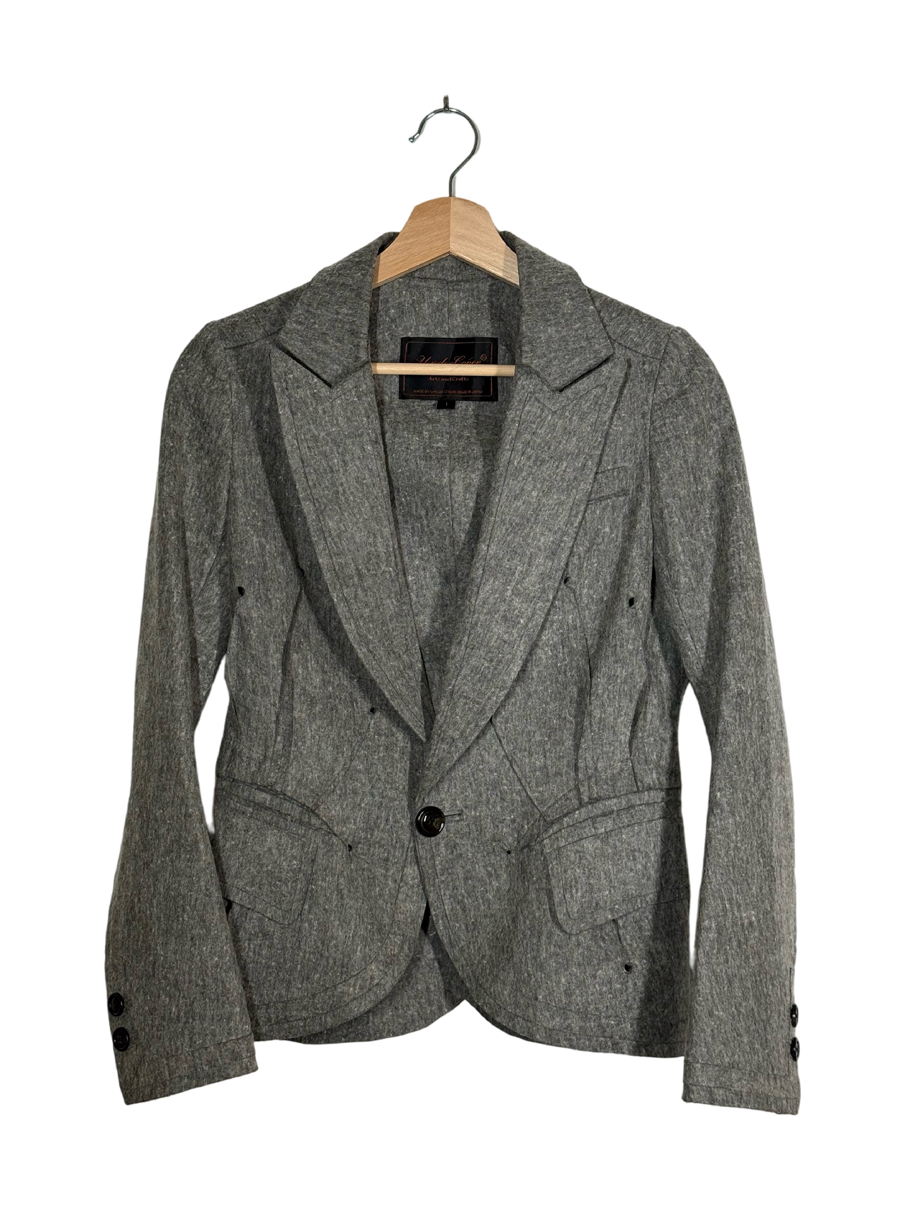 Undercover 2005AW Runway Arts and Crafts Deconstructed Wool Blend Blazer