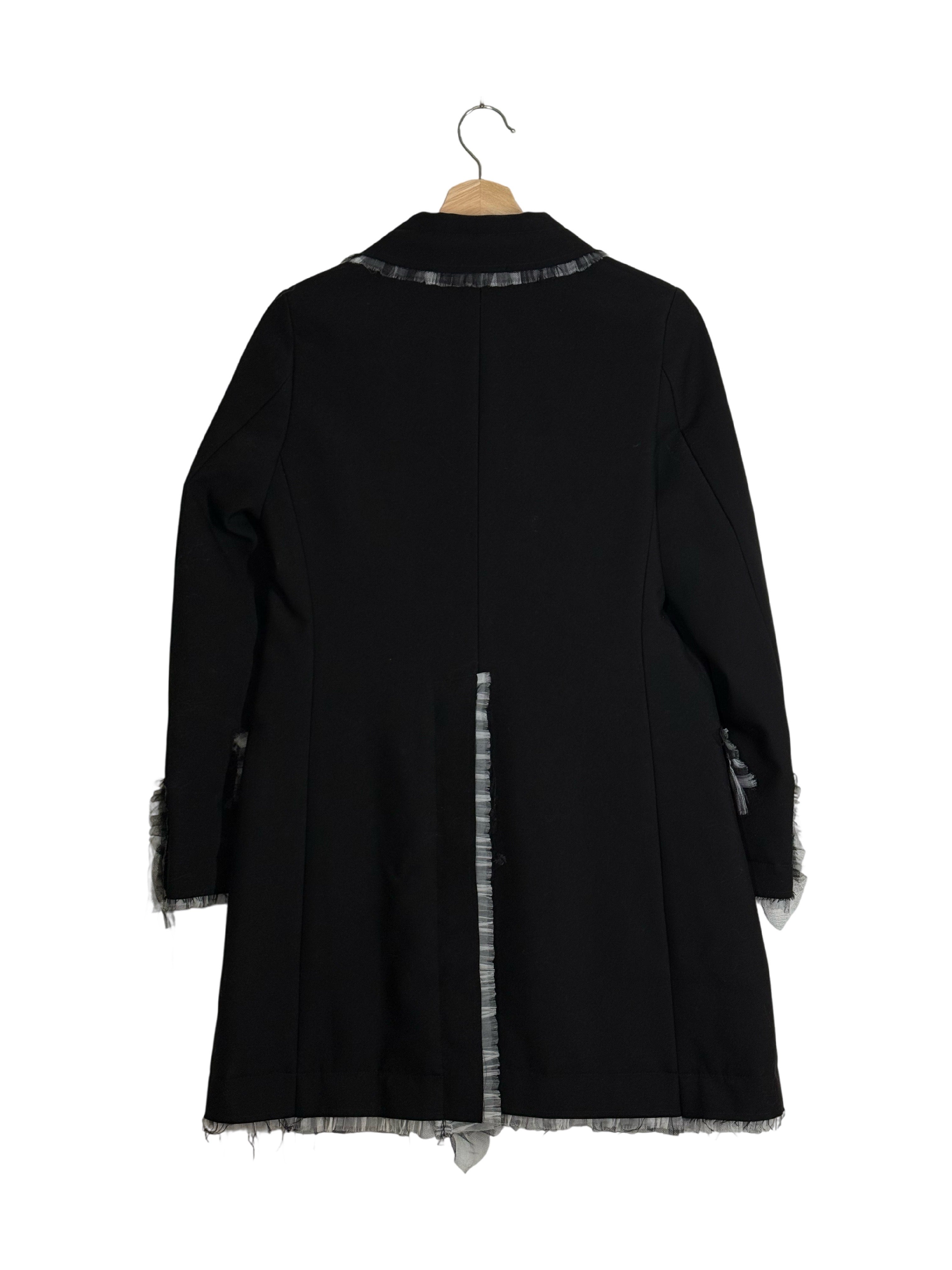 Comme Des Garcons 2018AW Scrap Patchwork Tulle Trim Quilted Padded Coat