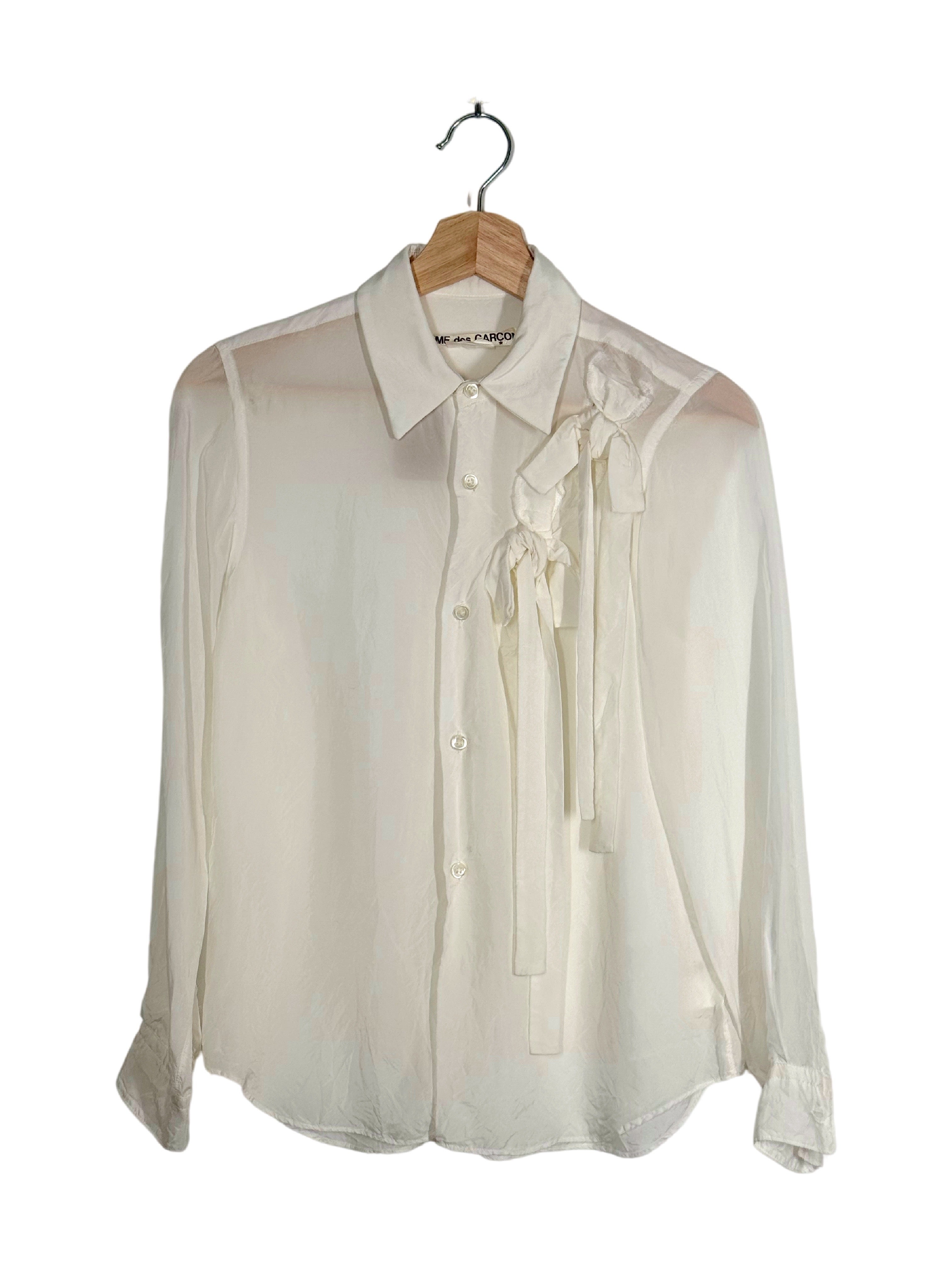 Comme Des Garcons 2016AW Double Bow Chiffon Shirt
