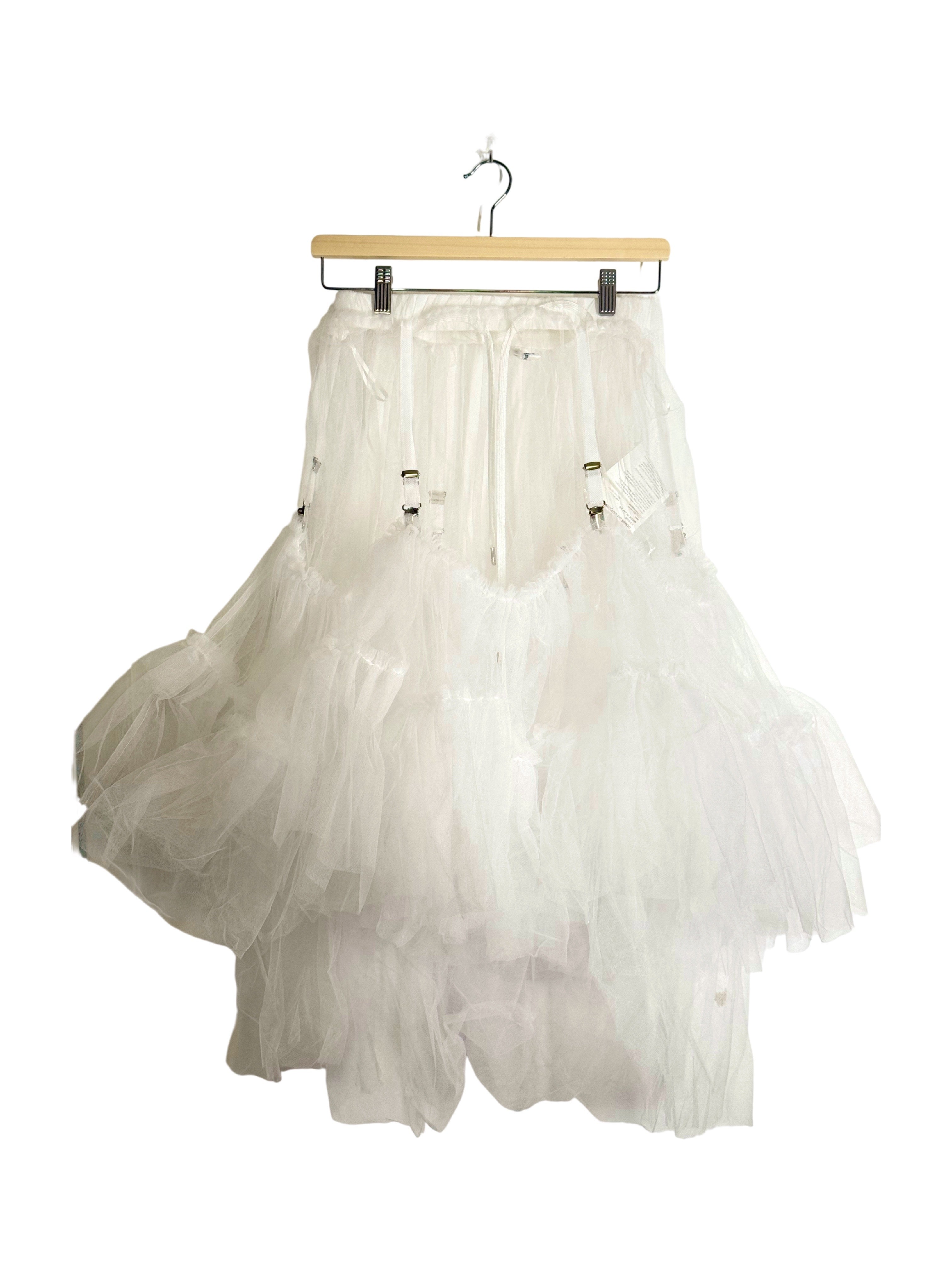 Noir Kei Ninomiya 2025SS Runway See-through Clipped Tulle Skirt