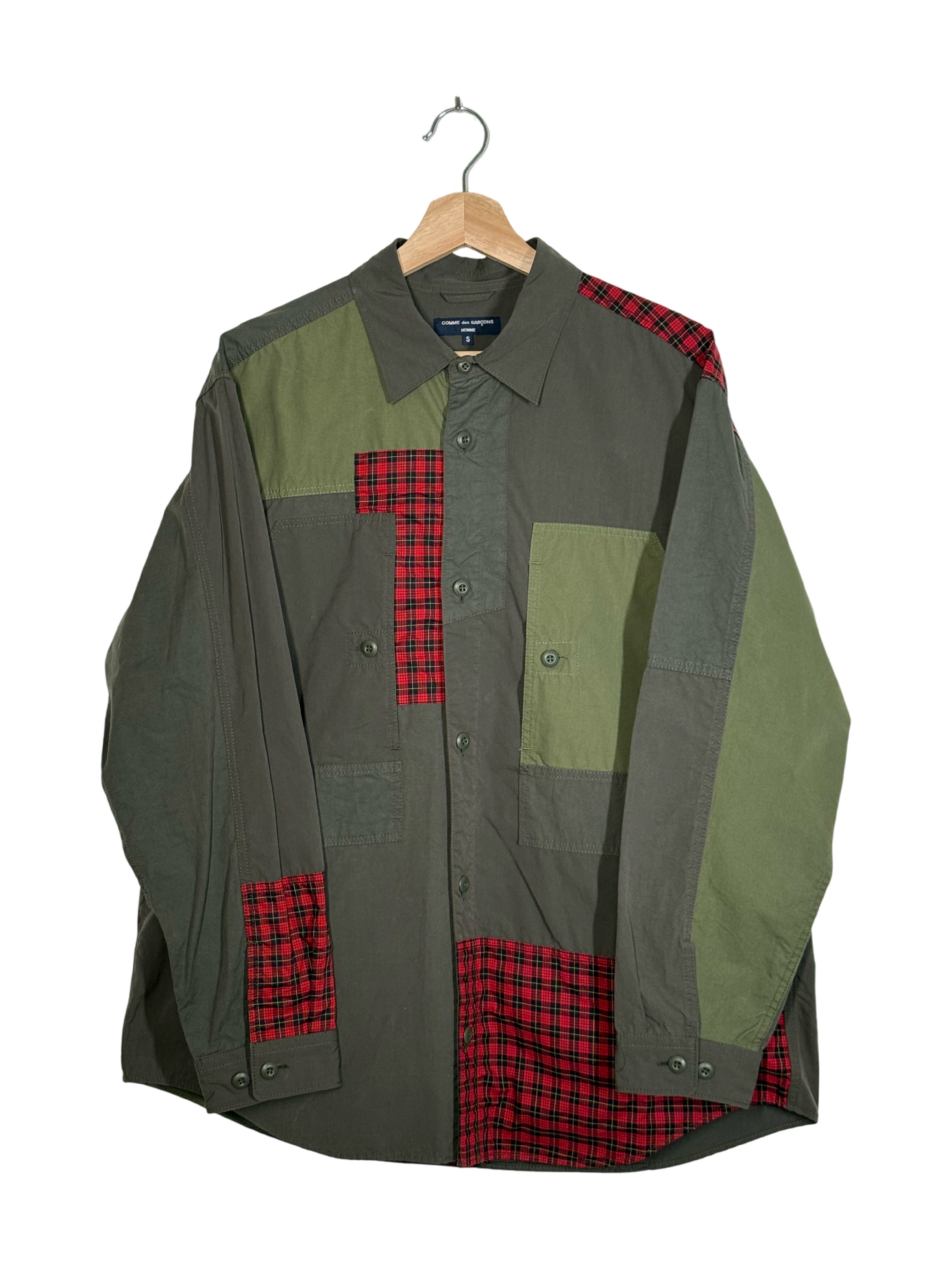 Comme Des Garcons Homme 2023AW Check Patchwork Utility Shirt
