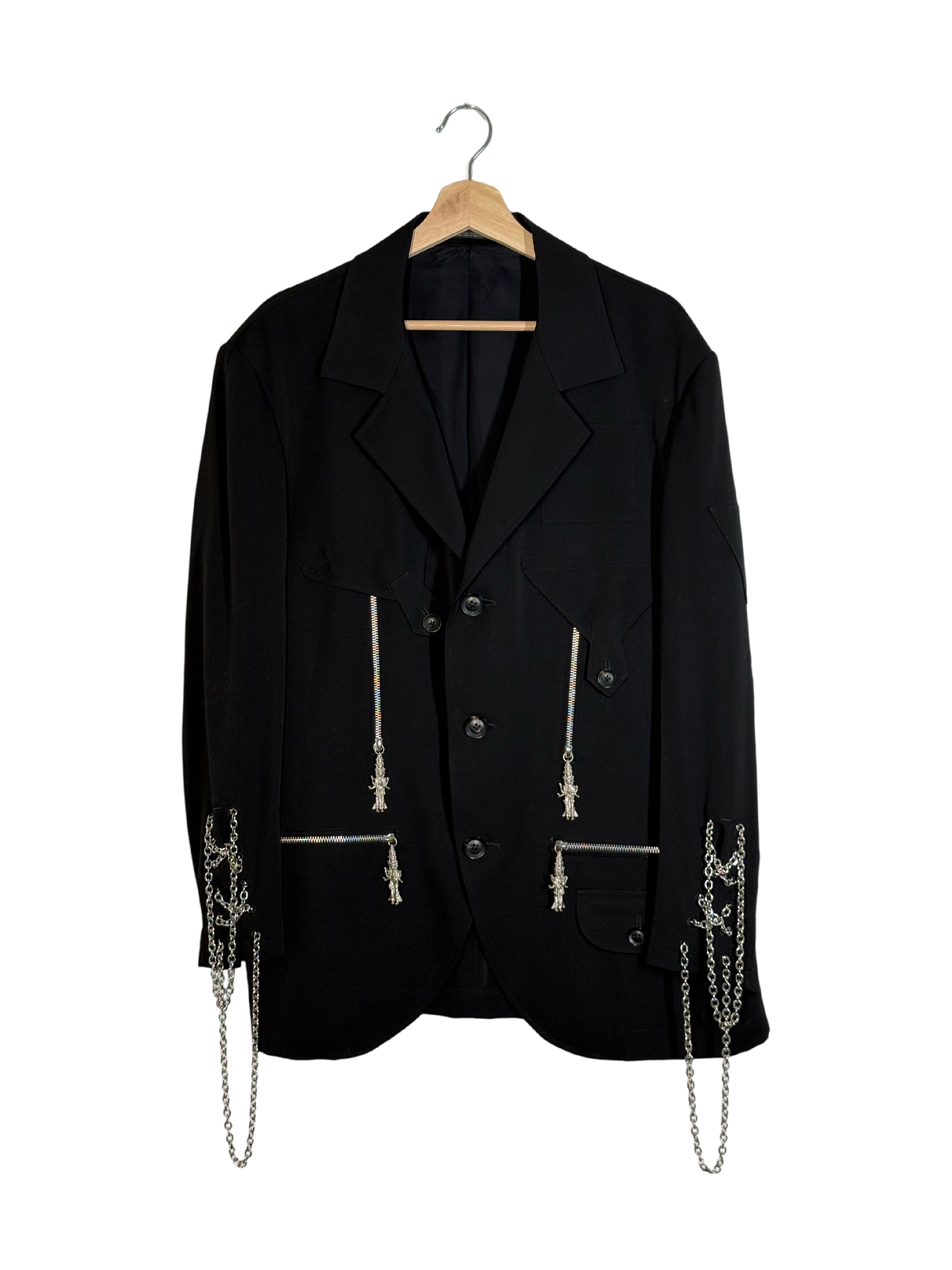 Yohji Yamamoto Pour Homme 2018SS Runway Buddha Chain Blazer Jacket