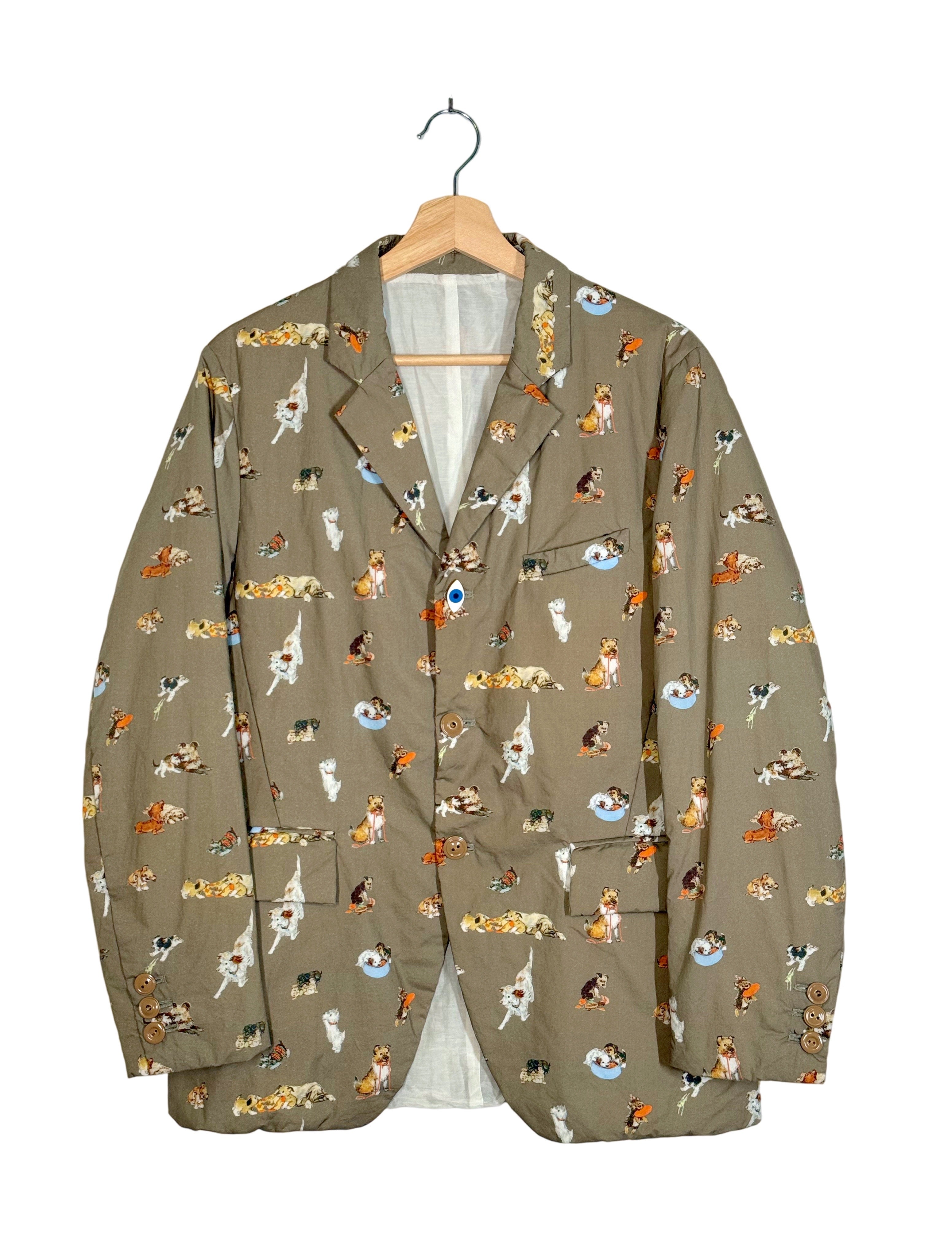 Undercover 2025AW Runway Interface Dog Print Eye-Button Padded Blazer