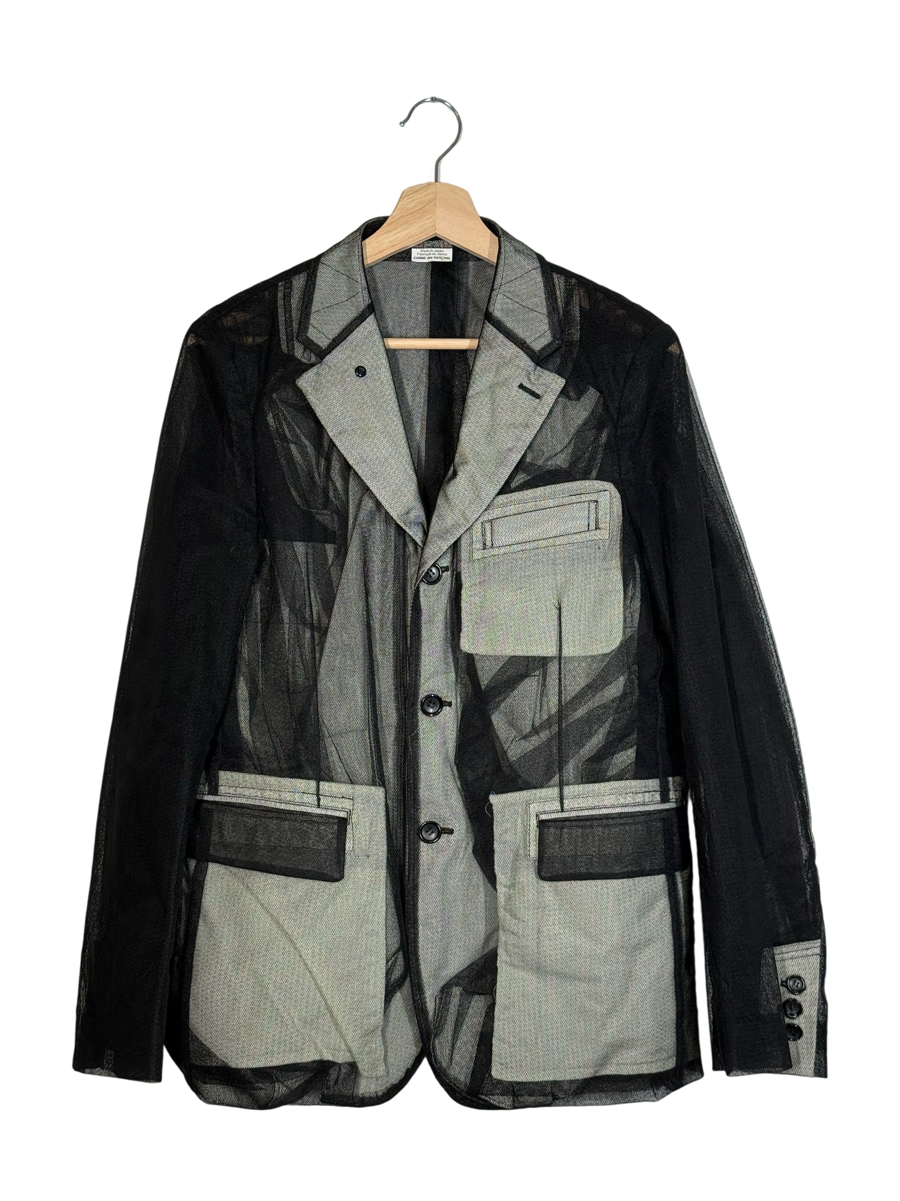 Comme Des Garcons Homme Plus 2025SS Runway The Hope of Light Sheer Tulle Blazer