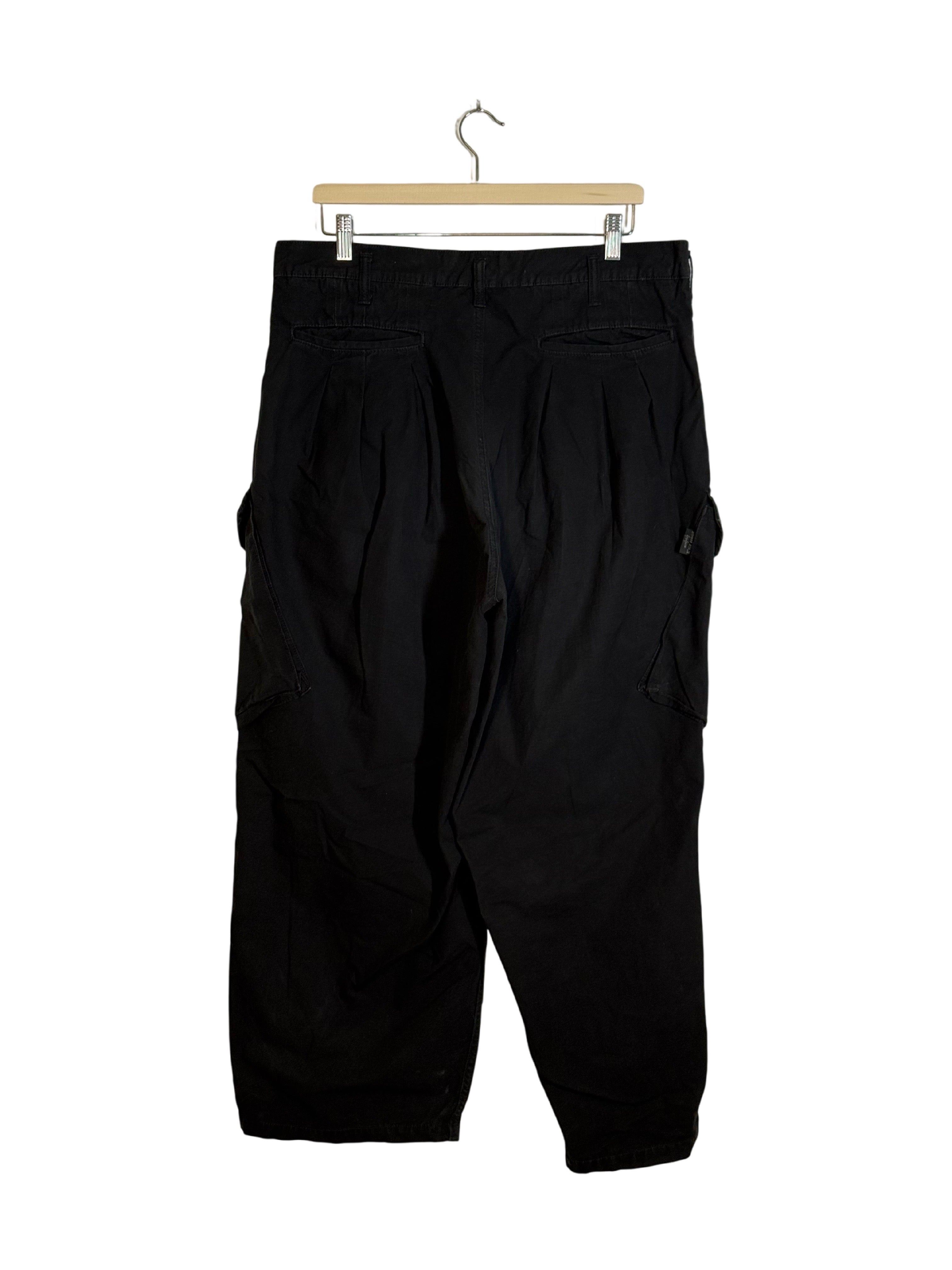 Yohji Yamamoto Black Scandal Katsuragi 12-Pleat Oversized Cargo Pants
