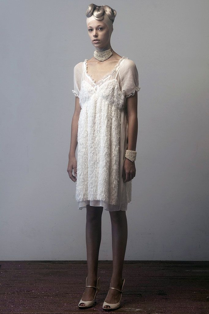 Undercover 2009SS Grace Runway Sheer Feather Dress