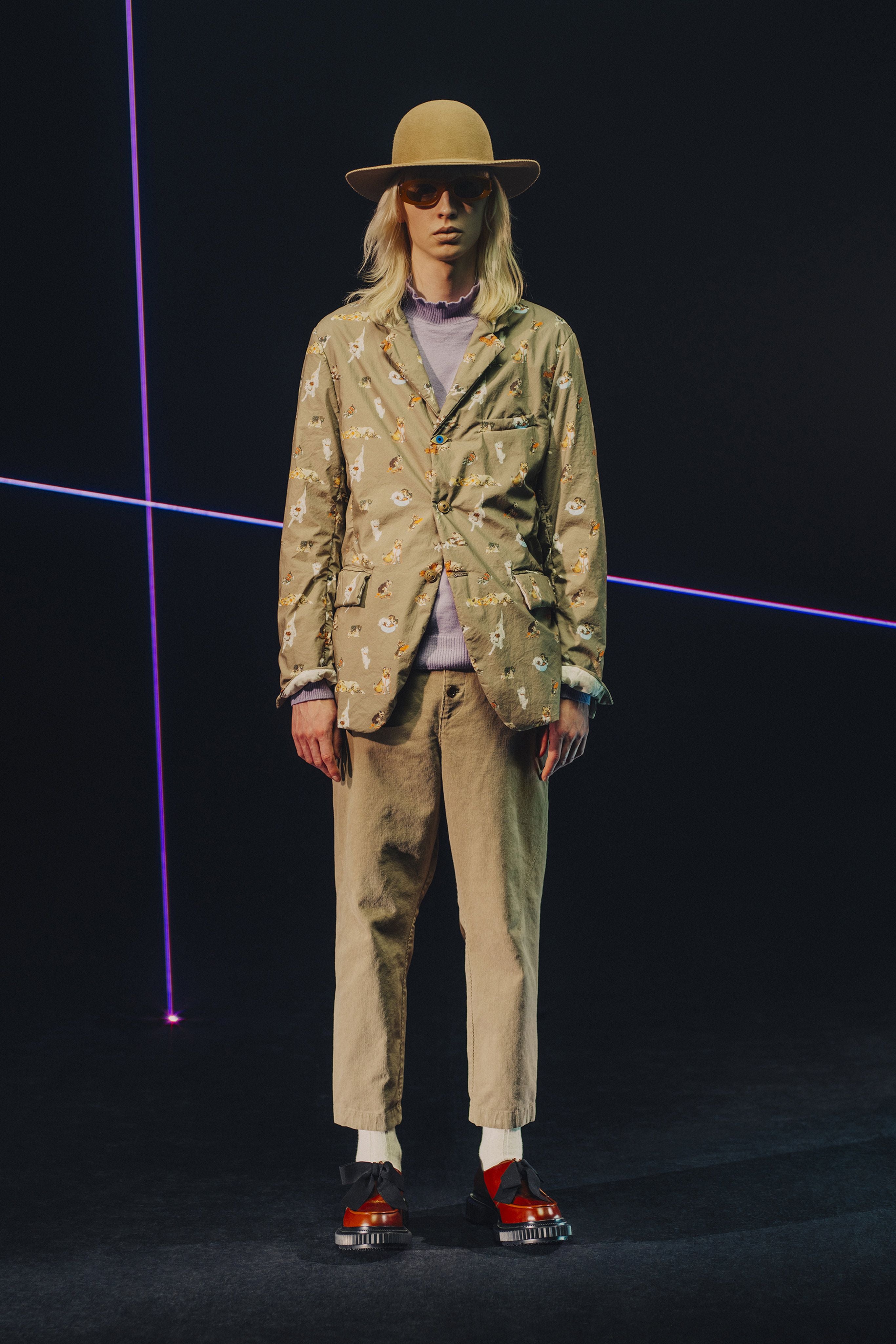 Undercover 2025AW Runway Interface Dog Print Eye-Button Padded Blazer