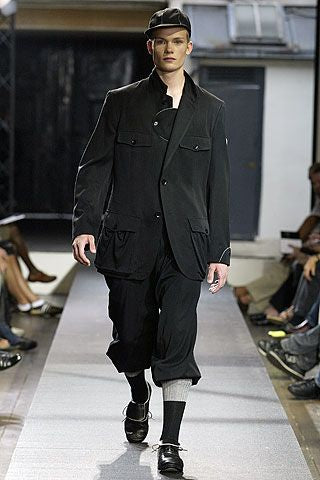 Yohji Yamamoto Pour Homme 2006SS Runway Discharge Print Patch Four-Pocket Blazer