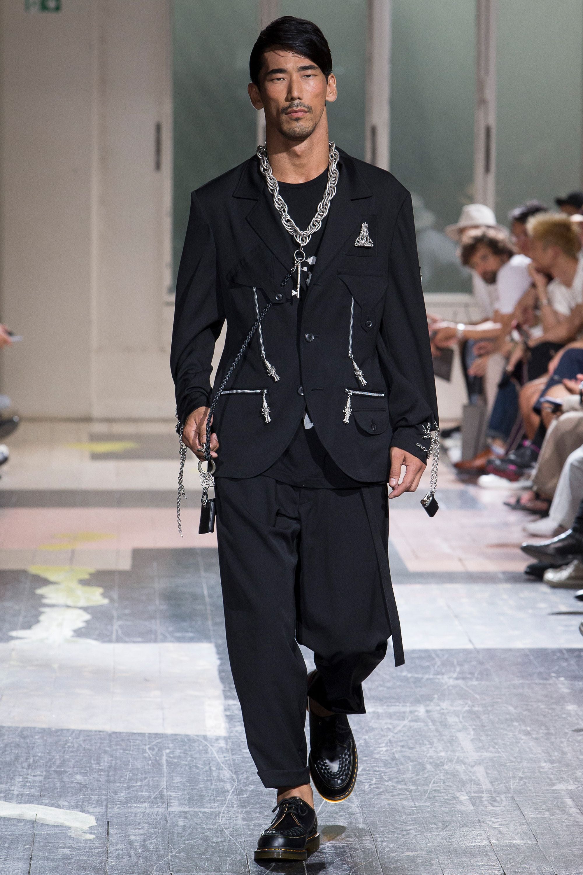 Yohji Yamamoto Pour Homme 2018SS Runway Buddha Chain Blazer Jacket